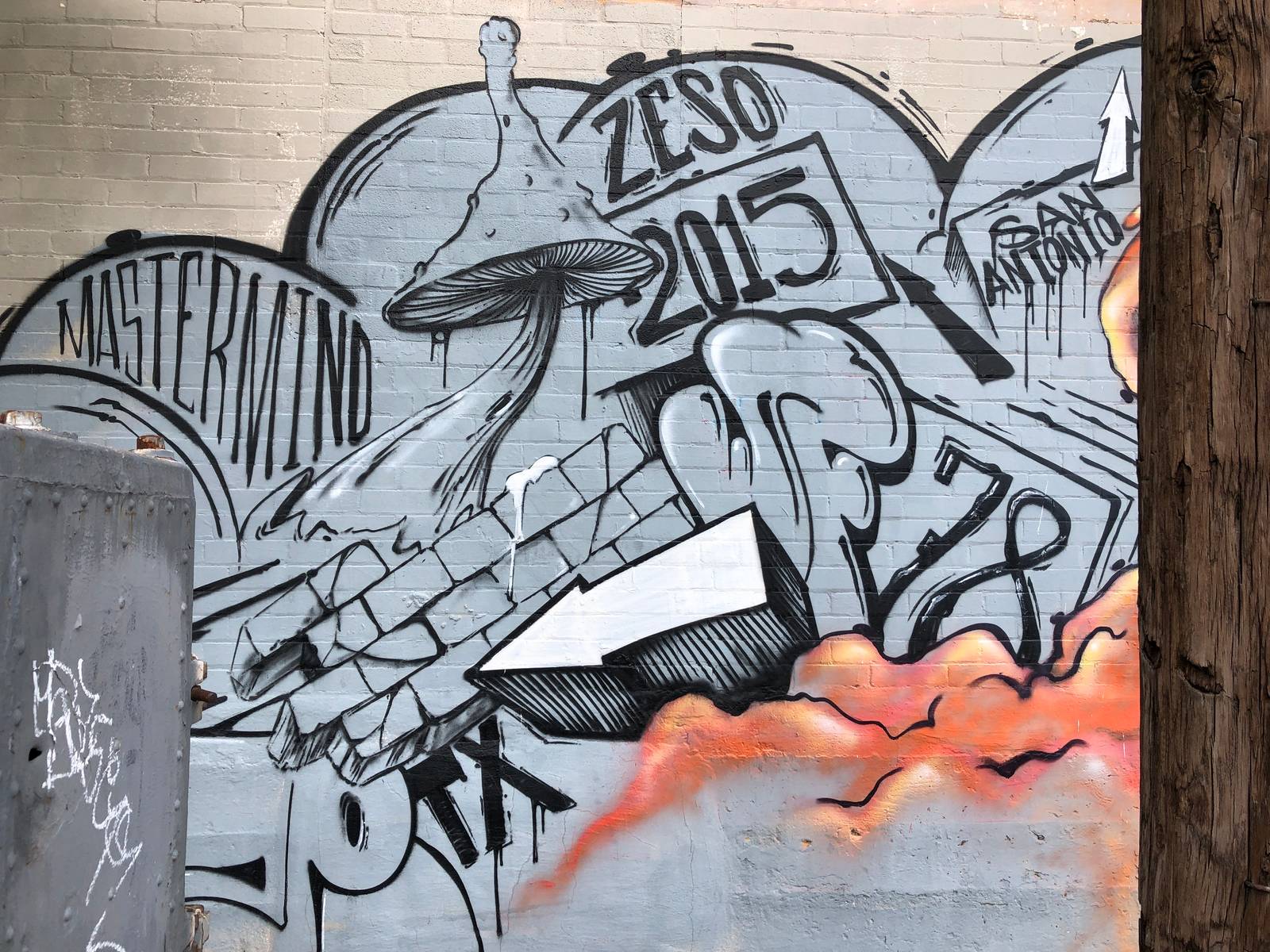 Zesoner&mdash;Mural dedicated to the San Antonio Spurs