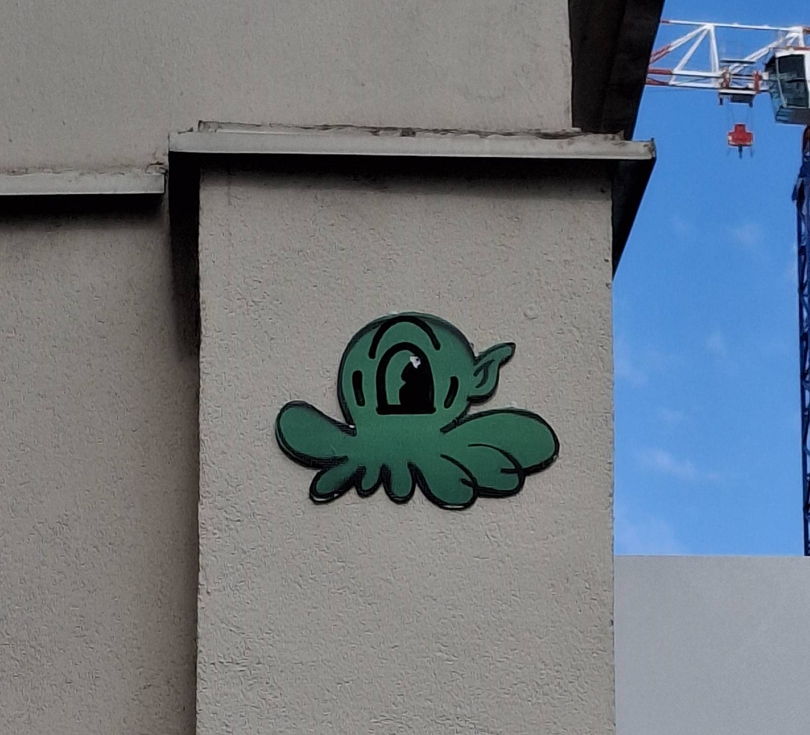 GZUP_streetart&mdash;Green Octopus