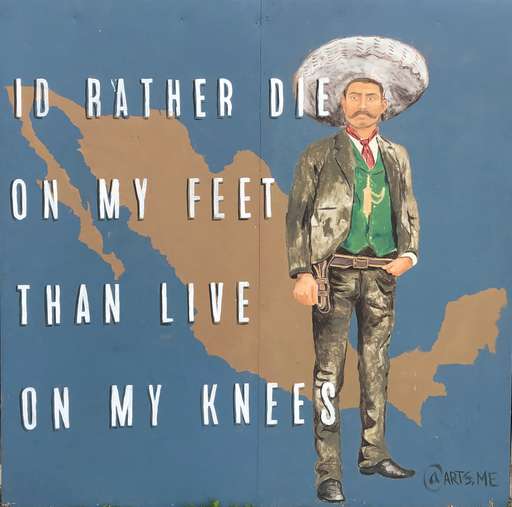Zapata quote mural