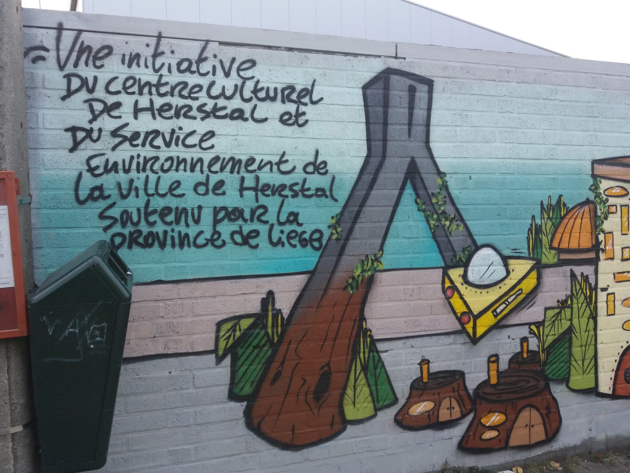Soke - la cabane, les debrouillards&mdash;Herstal wall