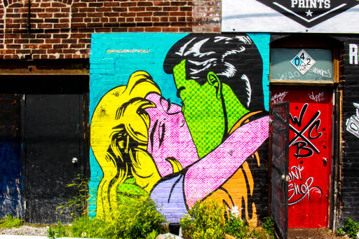 Spaceship Zulu Rockstar Burgers Mural