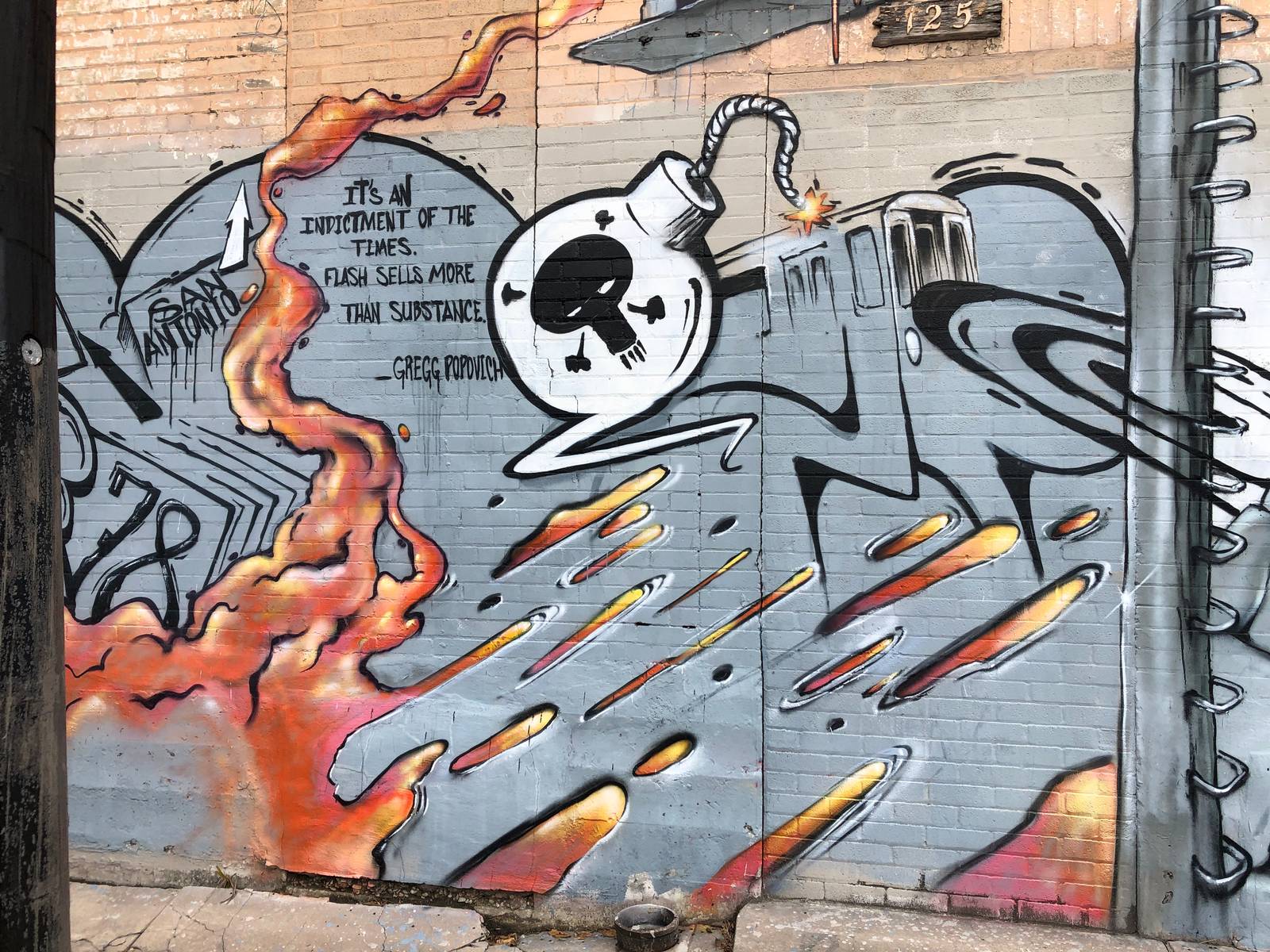 Zesoner&mdash;Mural dedicated to the San Antonio Spurs