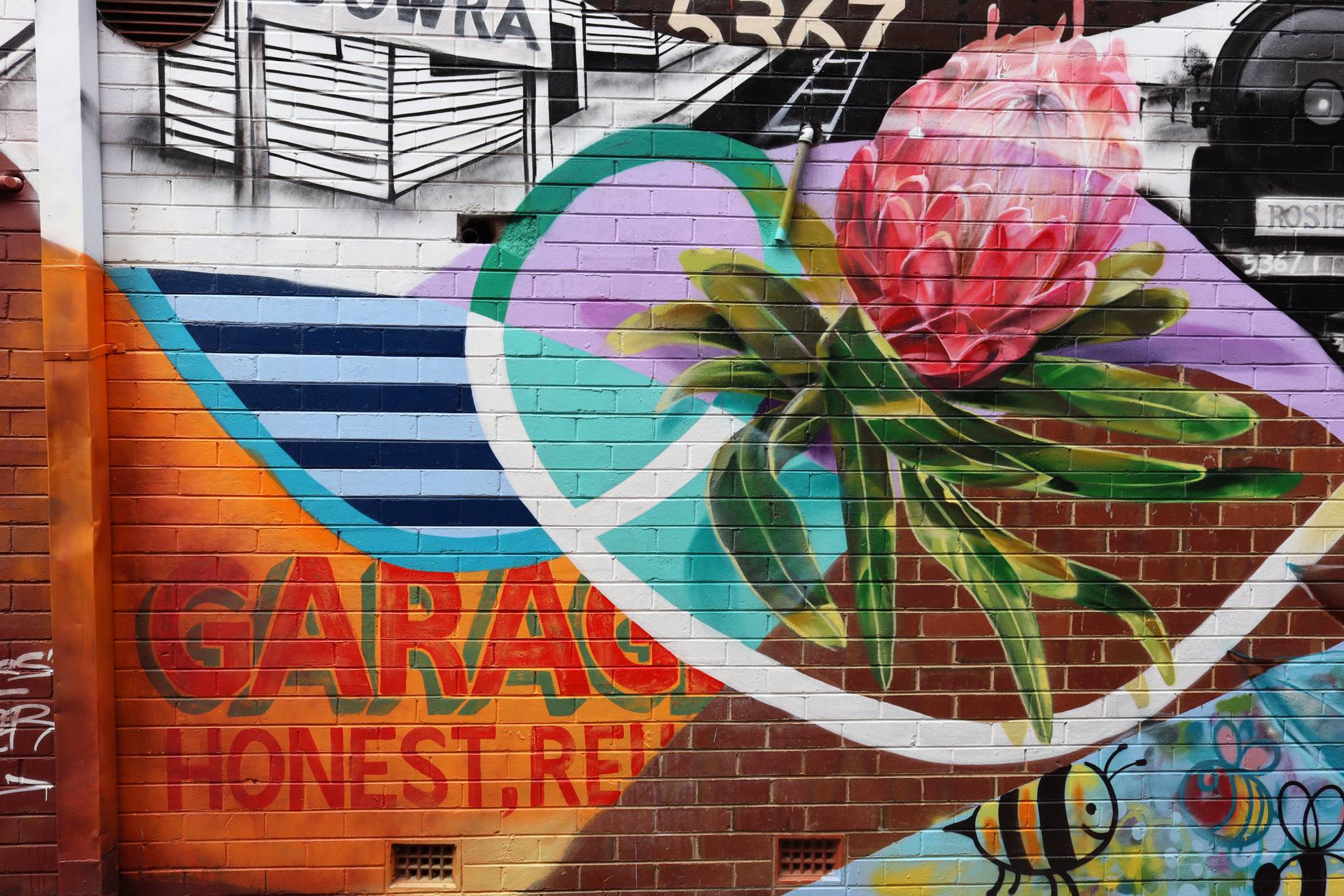 The Brightsiders, The Zookeeper, Drapl&mdash;Cowra Laneway Mural