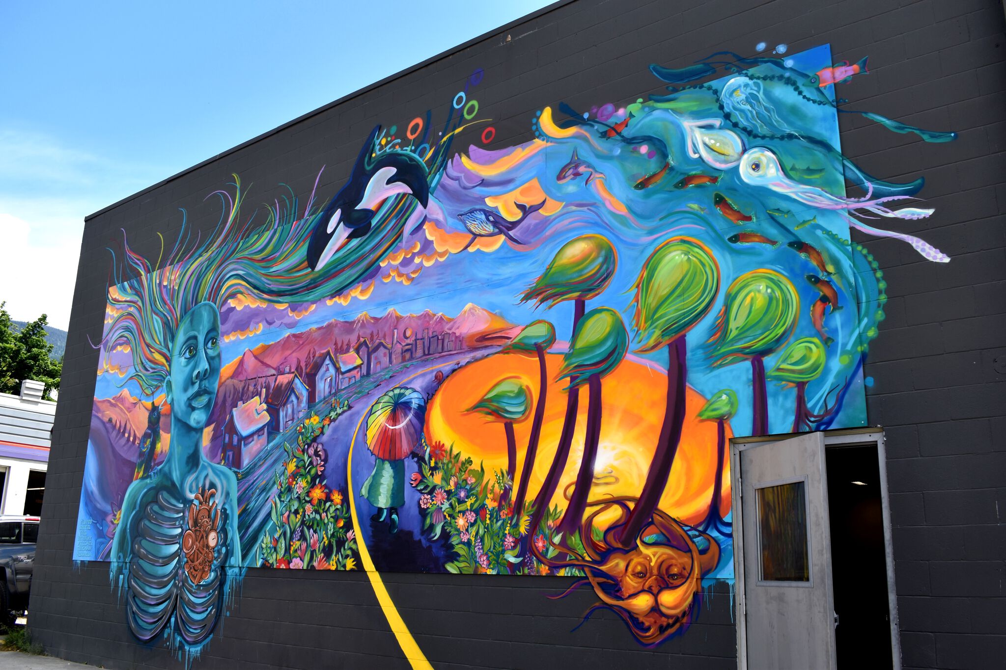 Coleman Webb, Soliel Babcock, Amelia Ford, Ezekeil Morrow, Abigail Cole, Bethany Pardoe, Mikaela Brook, Rubik Mazur, Yael Oosthuizen&mdash;Youth Centre Mural