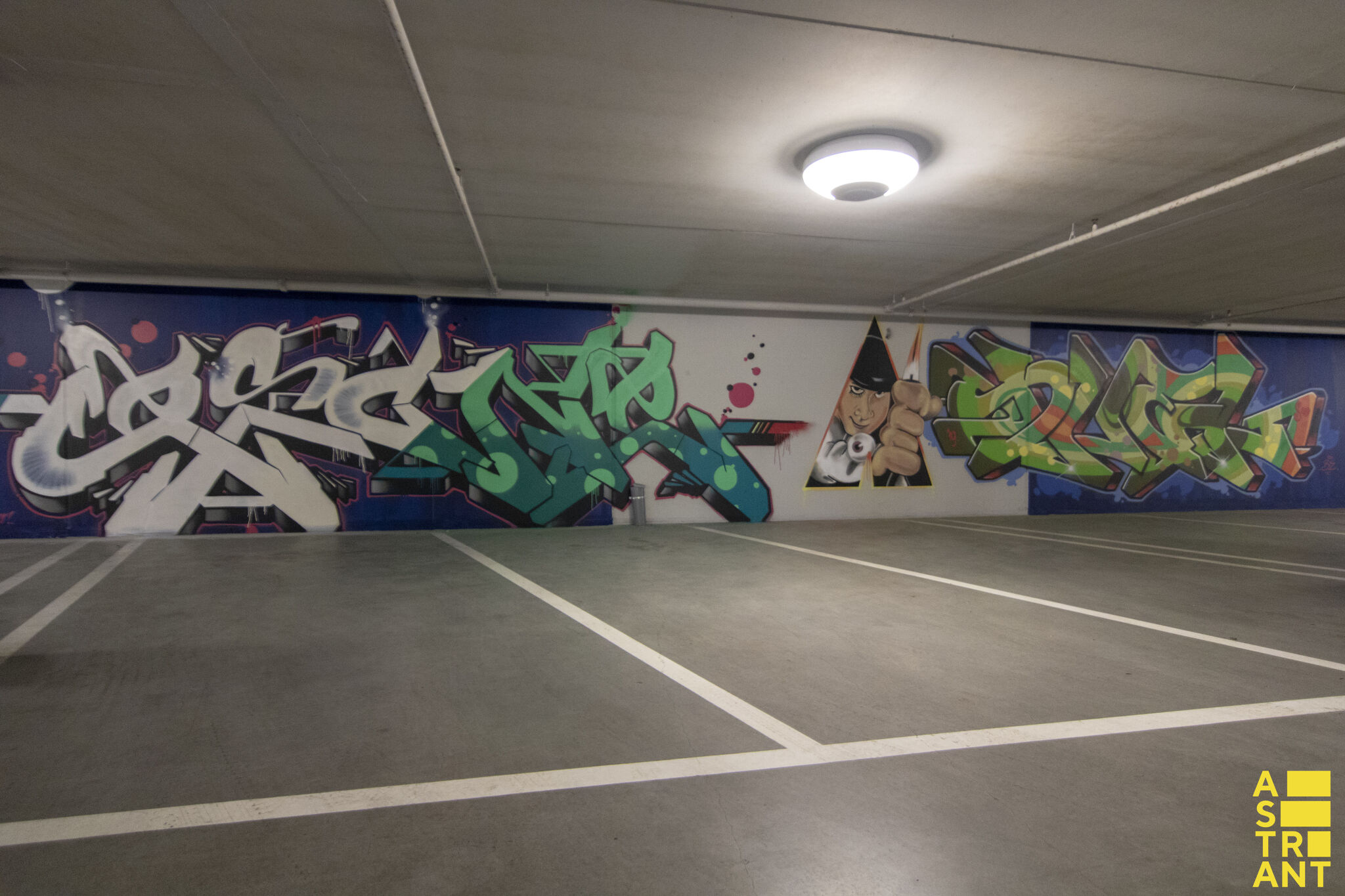 RoosArt_Paintings, The Combi Killers, combo, Edo Rath, ENigMa, LilMel, Verfbrigade, Nol, DuelOne&mdash;Pathe  Parkeergarage