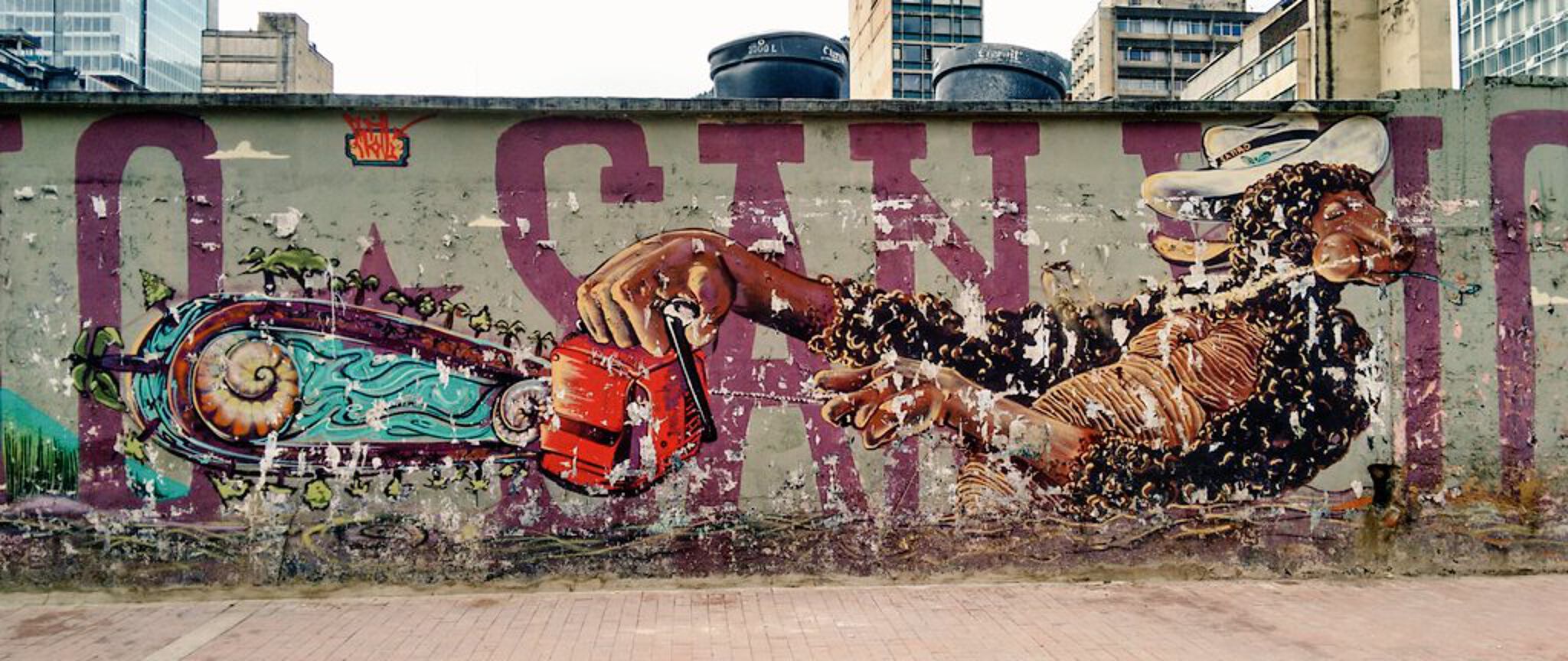 Unknown - Bogota&mdash;Sheep and chainsaw - Oveja y motosierra