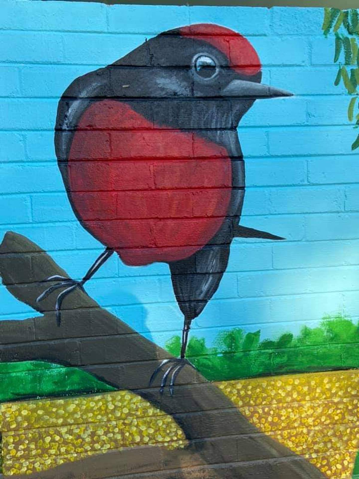 Tank Art&mdash;CR Wood Park Amenities Block Birds