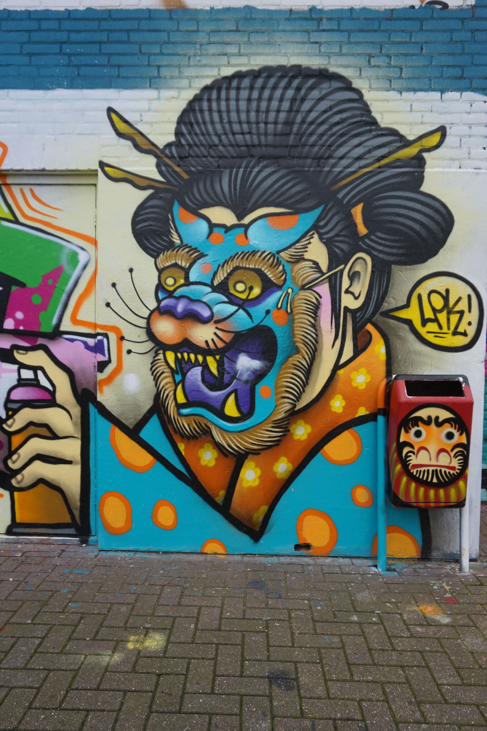 Sander Valentijn, Chris Toes tattoos&mdash;Geisha with mask