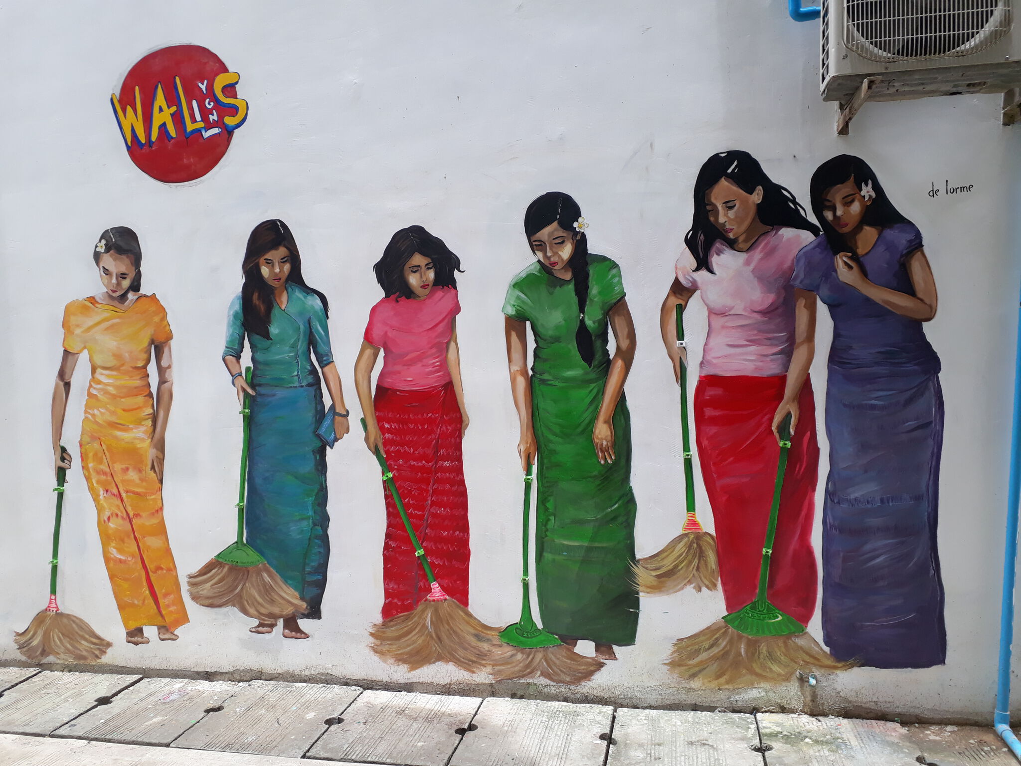 Delphine de Lorme&mdash;6 burmese with a broom
