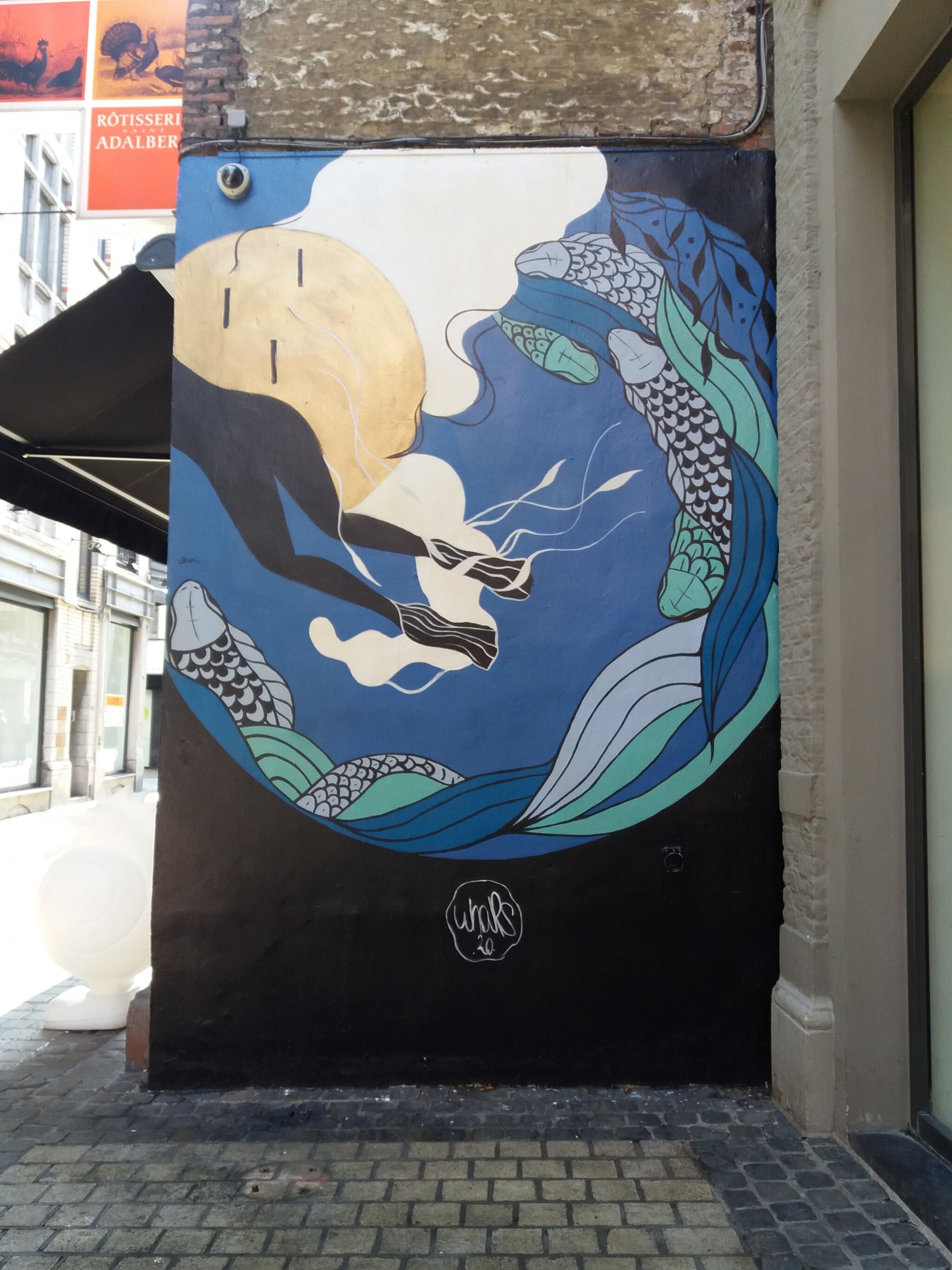 Noir artist, Whoups&mdash;Fish