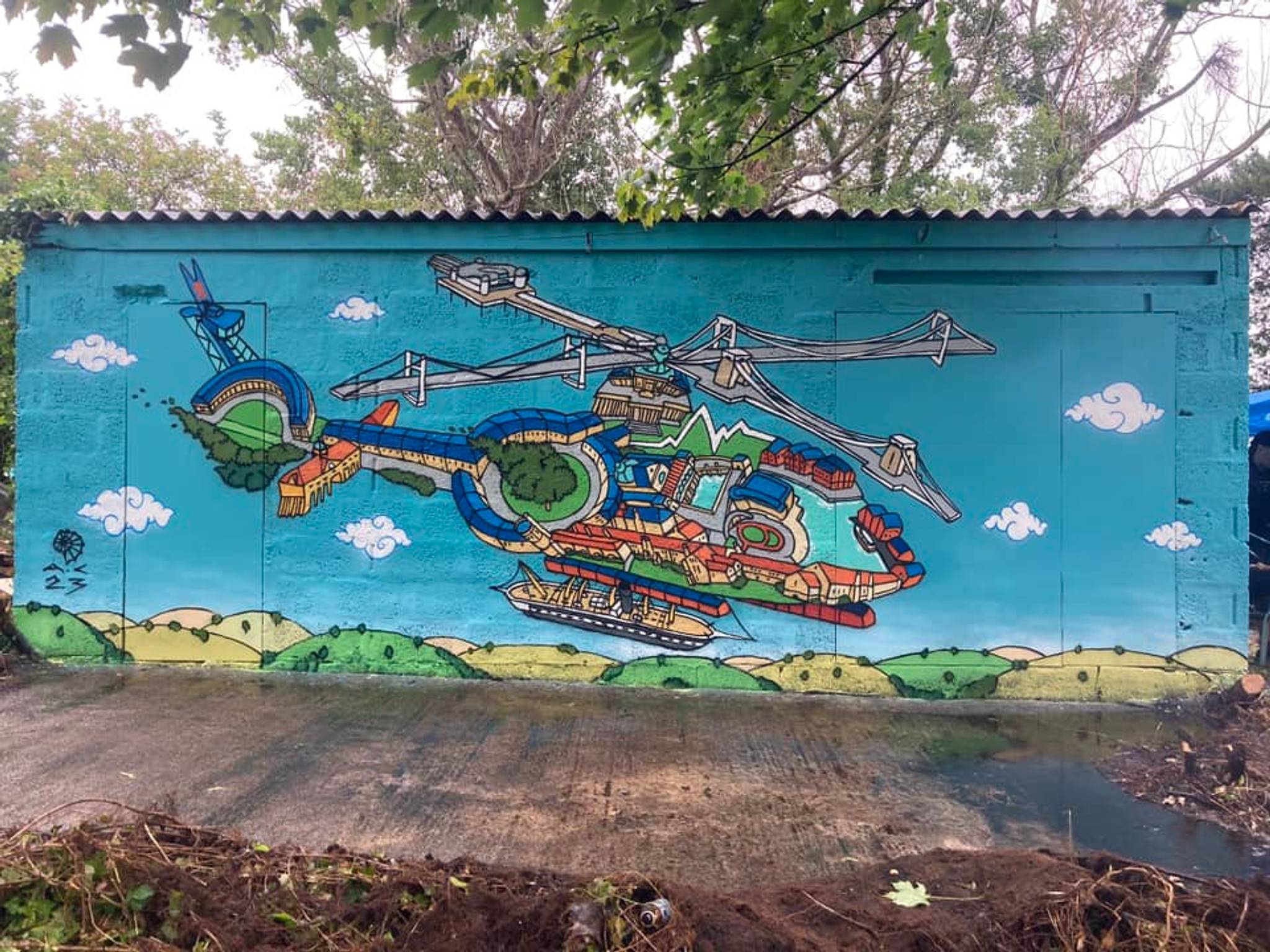 Andy Council&mdash;Great Western Air Ambulance mural