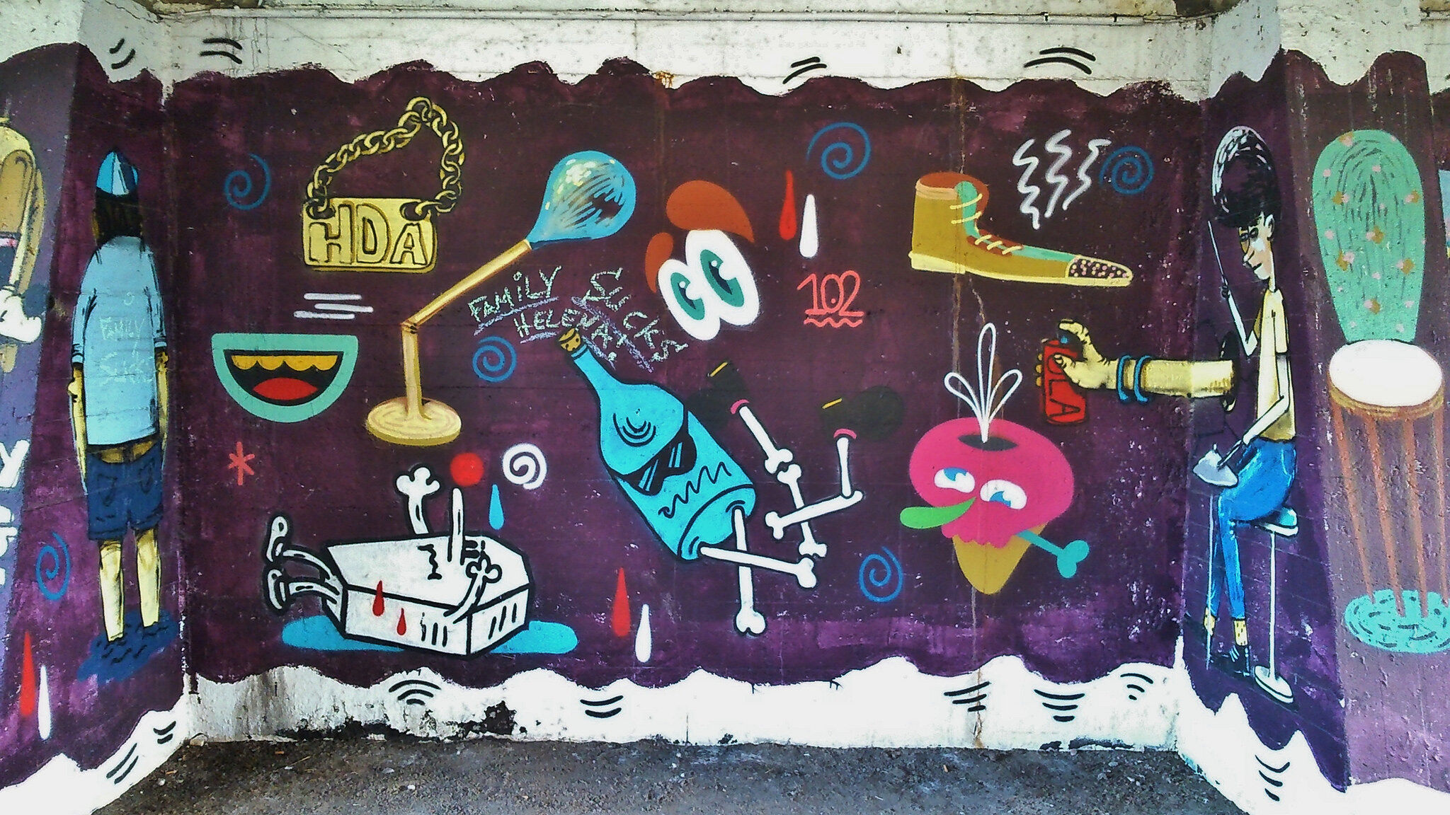 Resto, Bué The Warrior&mdash;Under a bridge