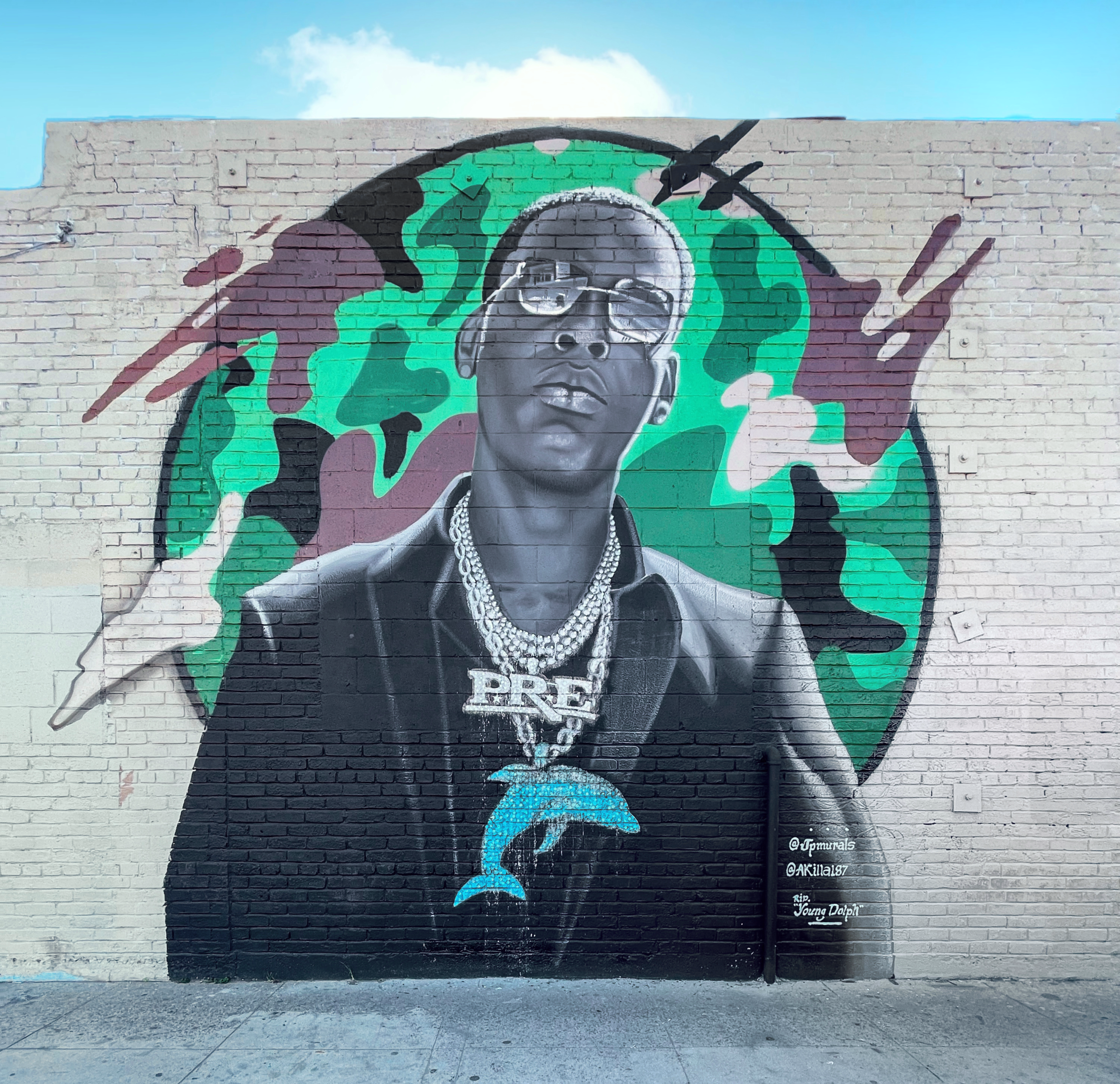 RIP Young Dolph by Juan Pablo Reyes, Akilla187 - Street Art