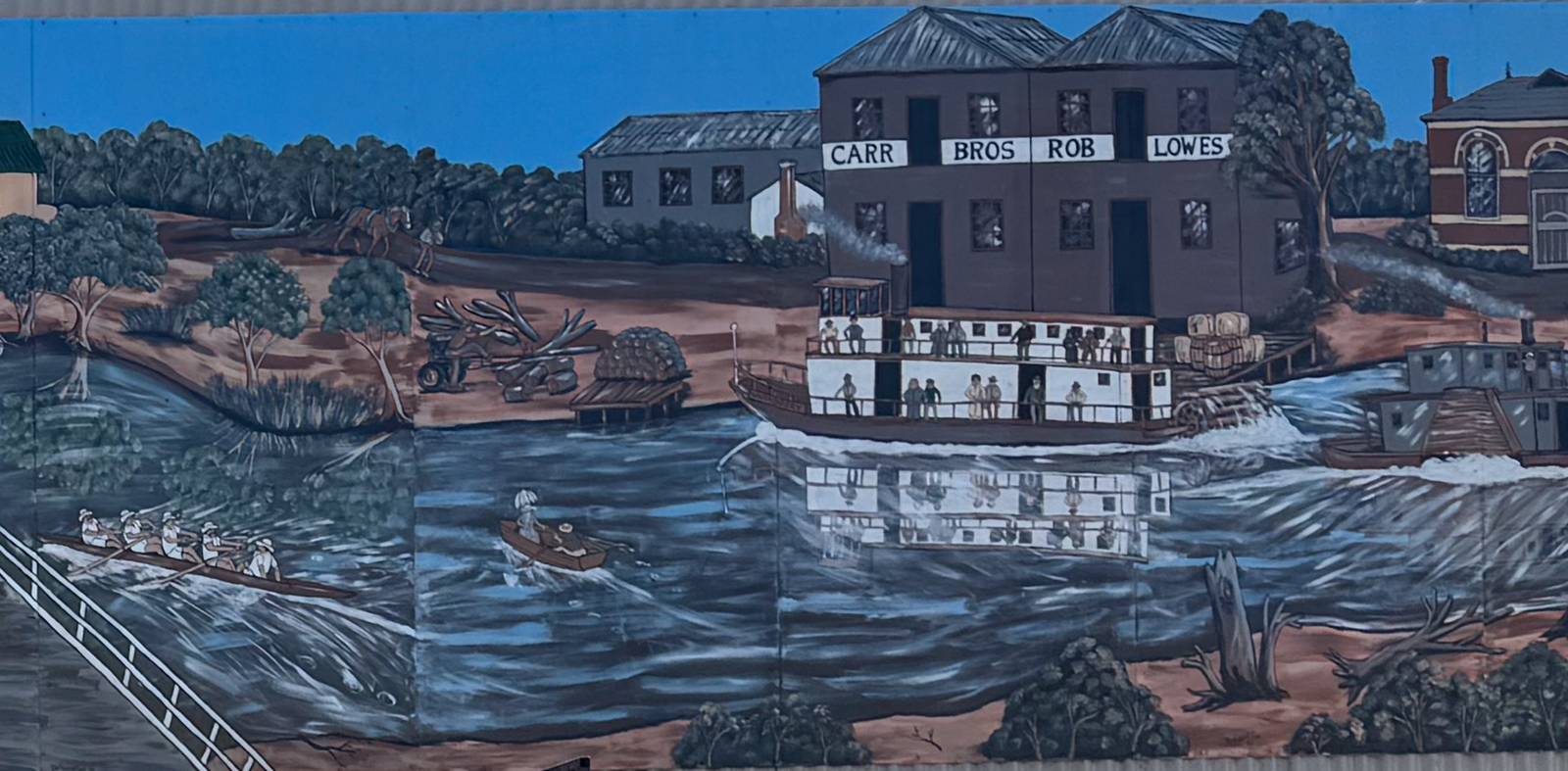 Dev Knighton&mdash;Corowa Museum Mural