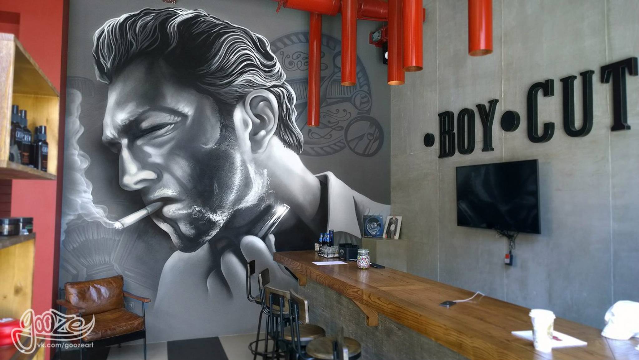 Gooze&mdash;Boy cut  bardershop