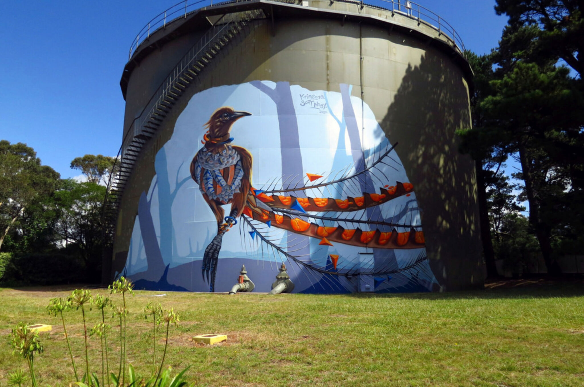 Scott Nagy, Krimsone&mdash;Wentworth Falls Water Tank Art