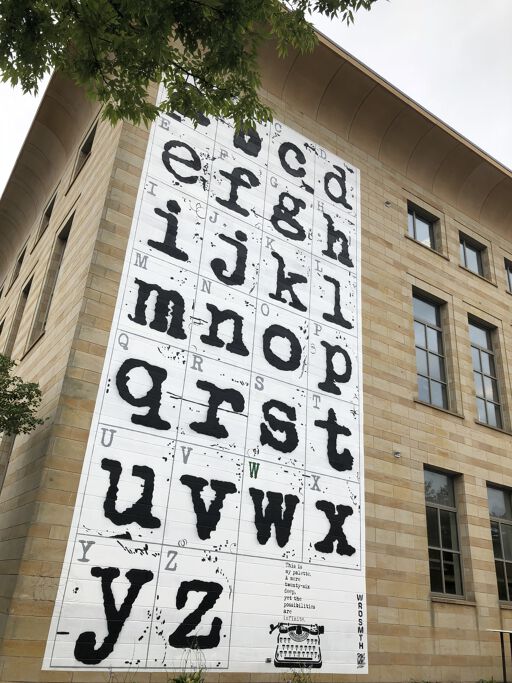 A-Z alphabet; typewriter