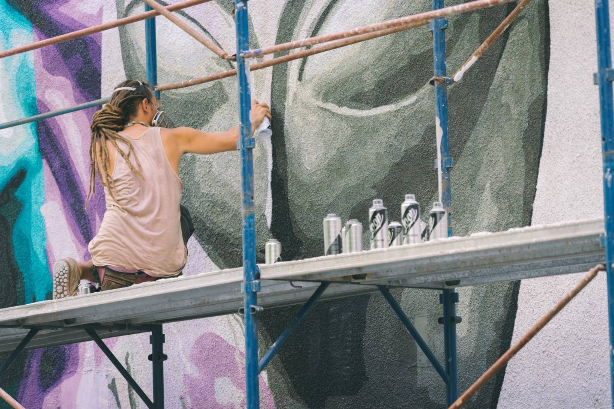 Ortaku, Luchian, OutlineStreetArt &mdash;Mademoiselle Pogány- Brancusi