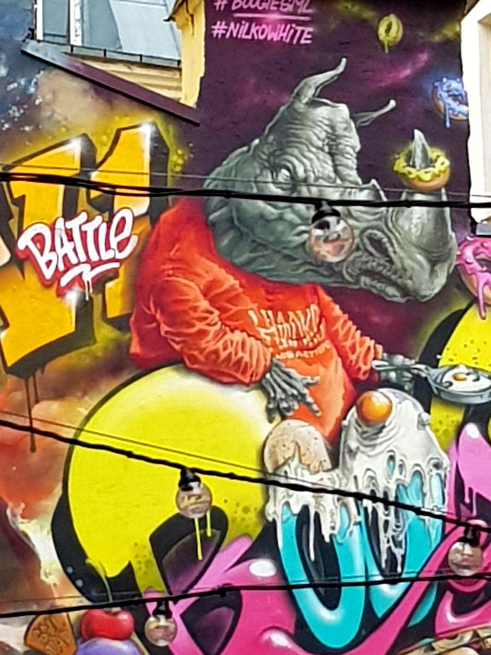 trun, Milkowhite, Boogie&mdash;V1 Battle wall