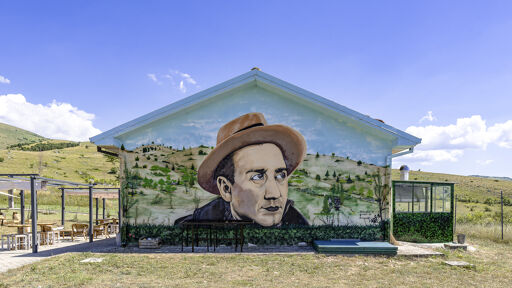Mural dedicated to Ignazio Silone