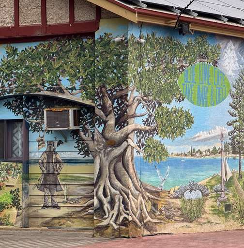 Blue Lime Cafe Mural