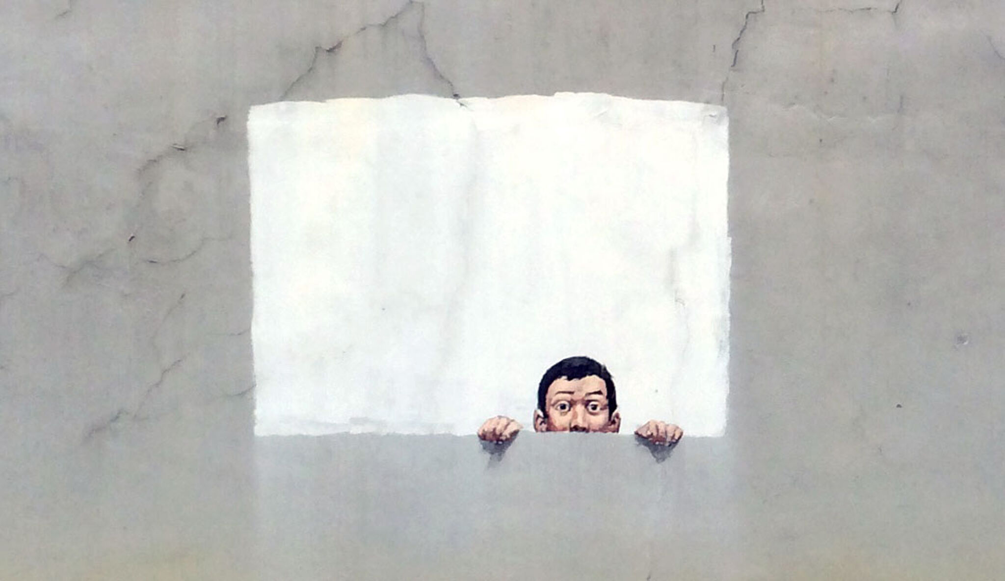 Ernest Zacharevic&mdash;Boy in Window