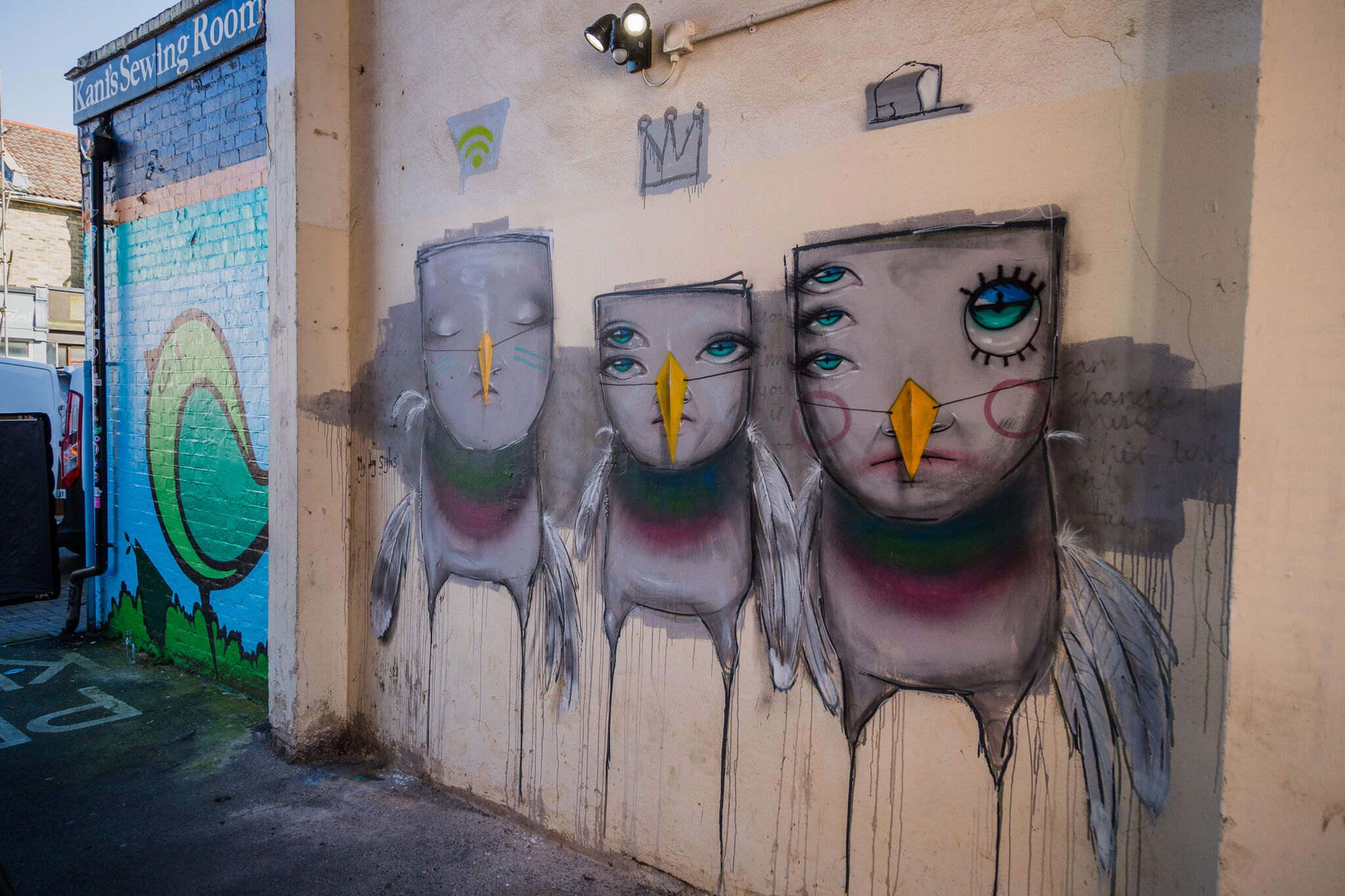 Roo Abrook, My Dog Sighs, Fark, Gary Stranger&mdash;Kani's Sowing Room Street Art Gallery