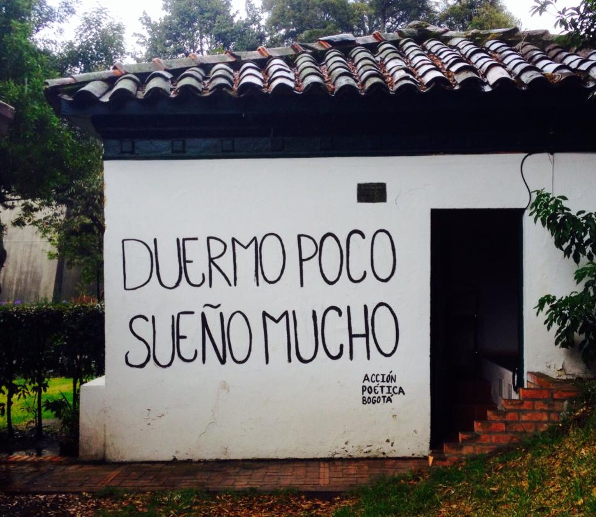 Acción poética Bogotá&mdash;I sleep little, dream much - Duermo poco, sueño mucho