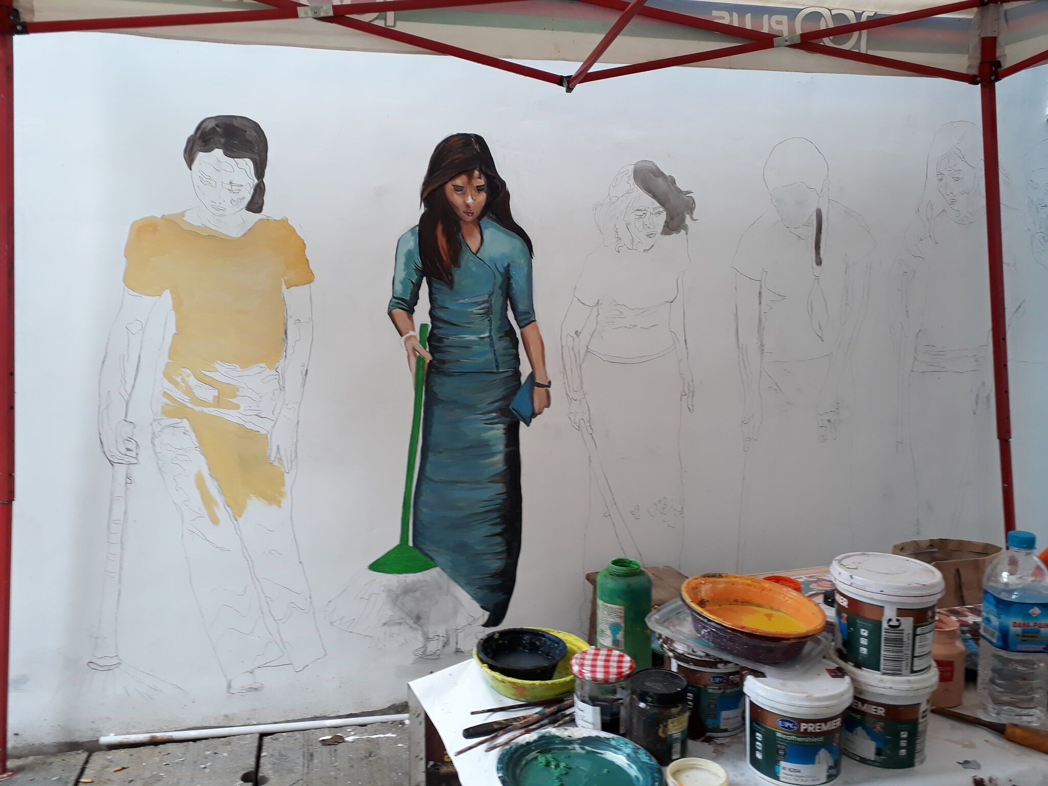 Delphine de Lorme&mdash;6 burmese with a broom