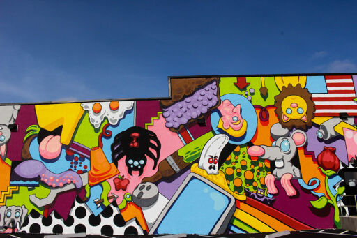 Dance Fit Flow Building Mural - Crossroads