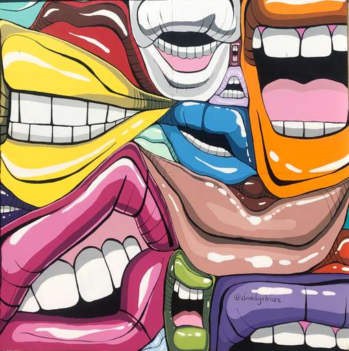 Mount Rushmore of Real Housewives lips lovingly painted