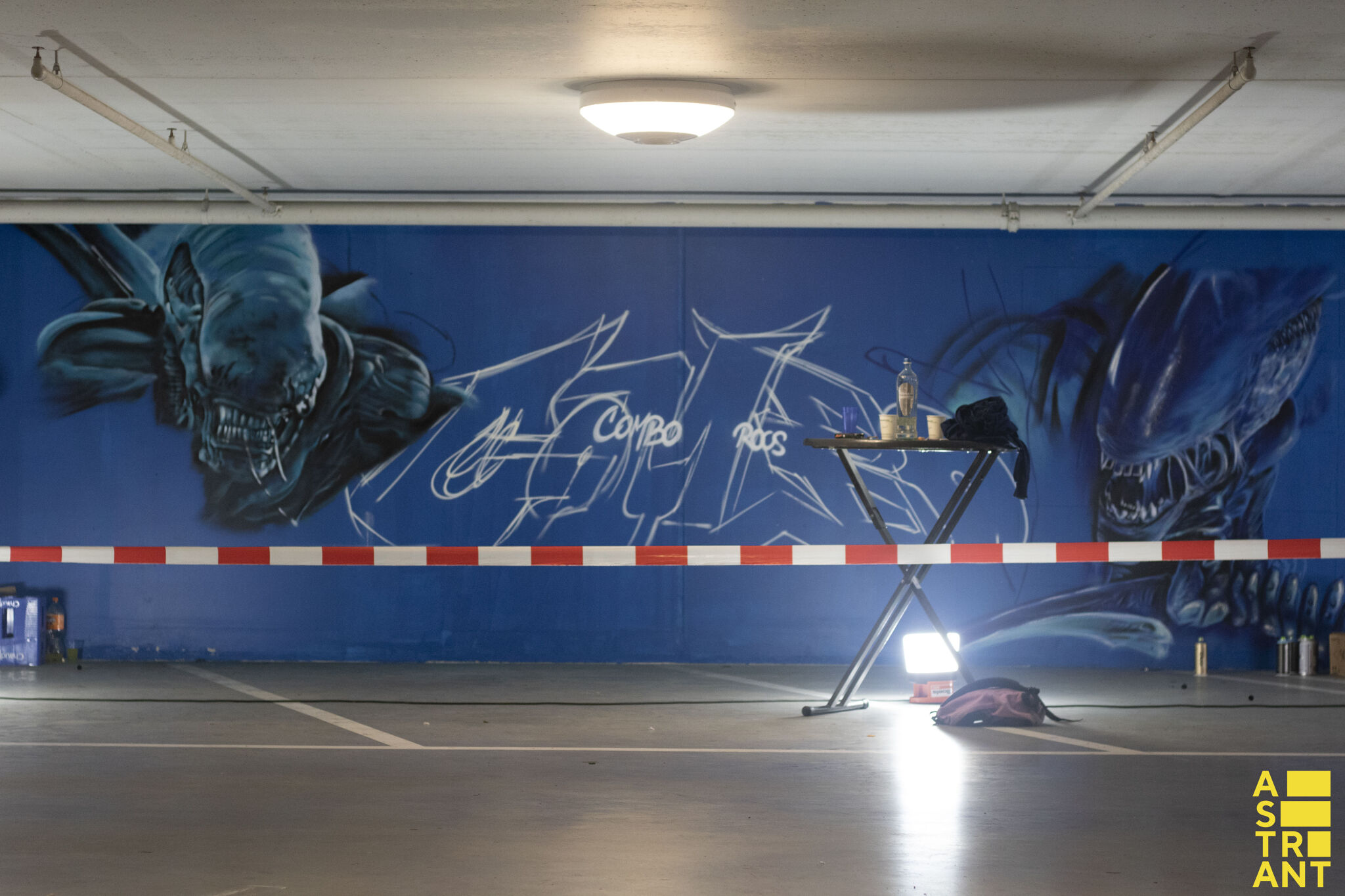 RoosArt_Paintings, The Combi Killers, combo, Edo Rath, ENigMa, LilMel, Verfbrigade, Nol, DuelOne&mdash;Pathe  Parkeergarage