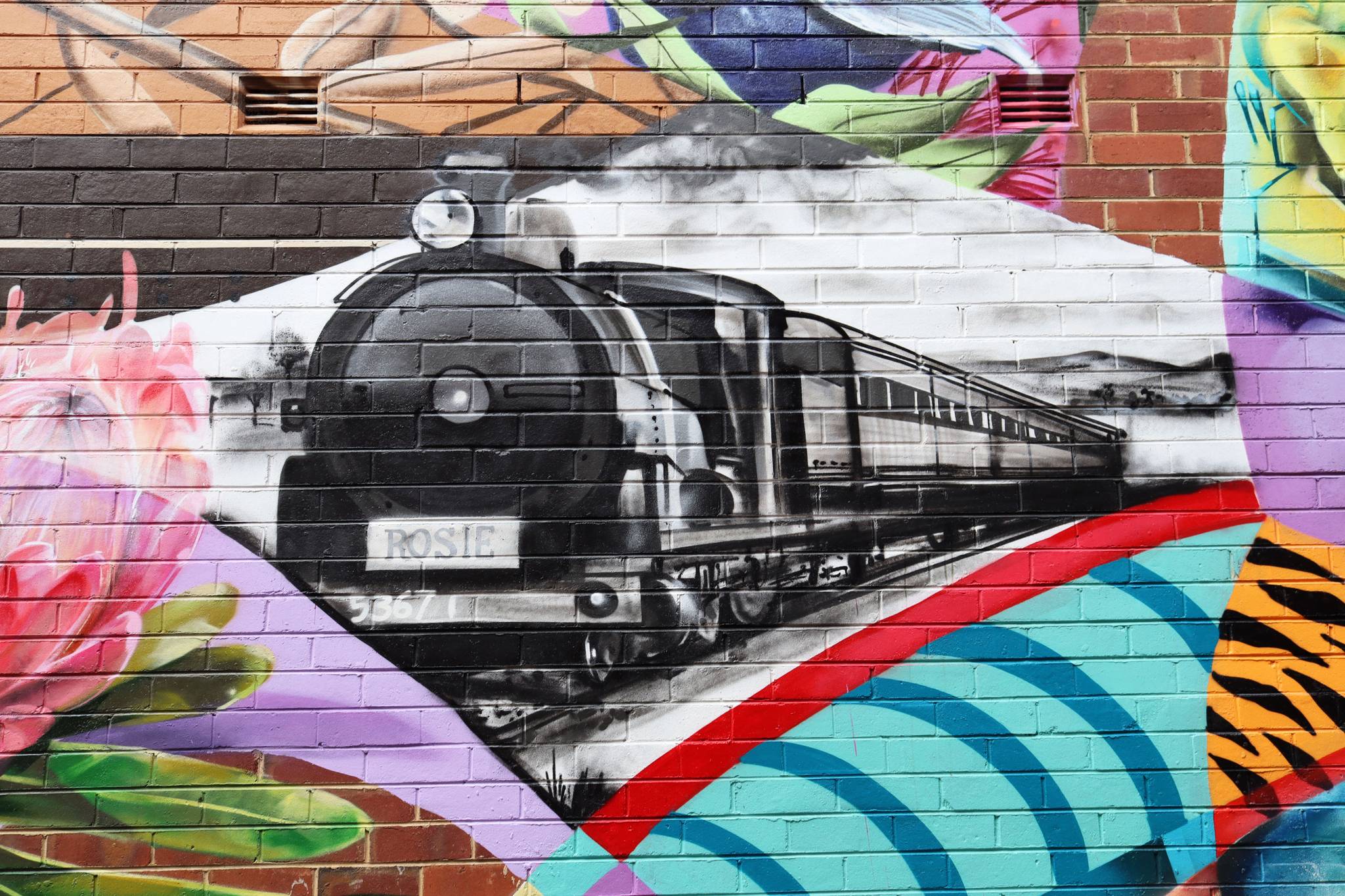 The Brightsiders, The Zookeeper, Drapl&mdash;Cowra Laneway Mural