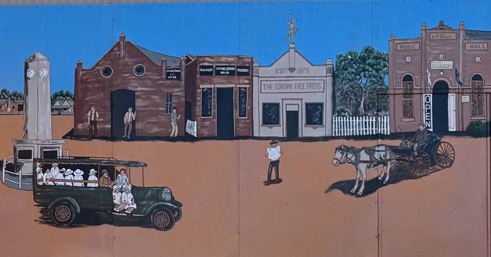 Dev Knighton&mdash;Corowa Museum Mural