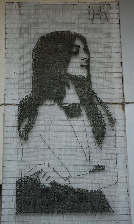 Girl made out of wire