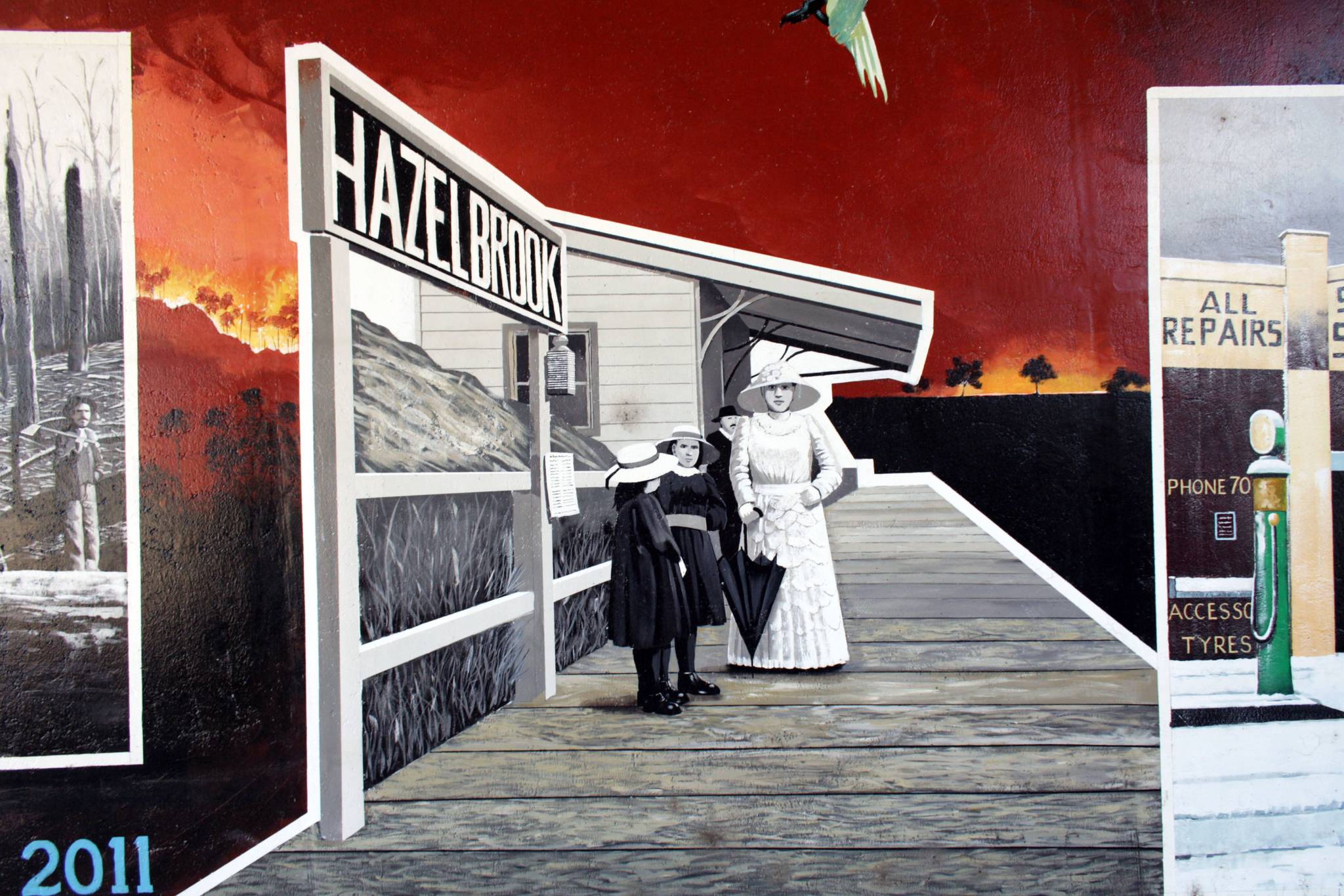 Michael Lynn&mdash;Hazelbrook Community Mural 2011