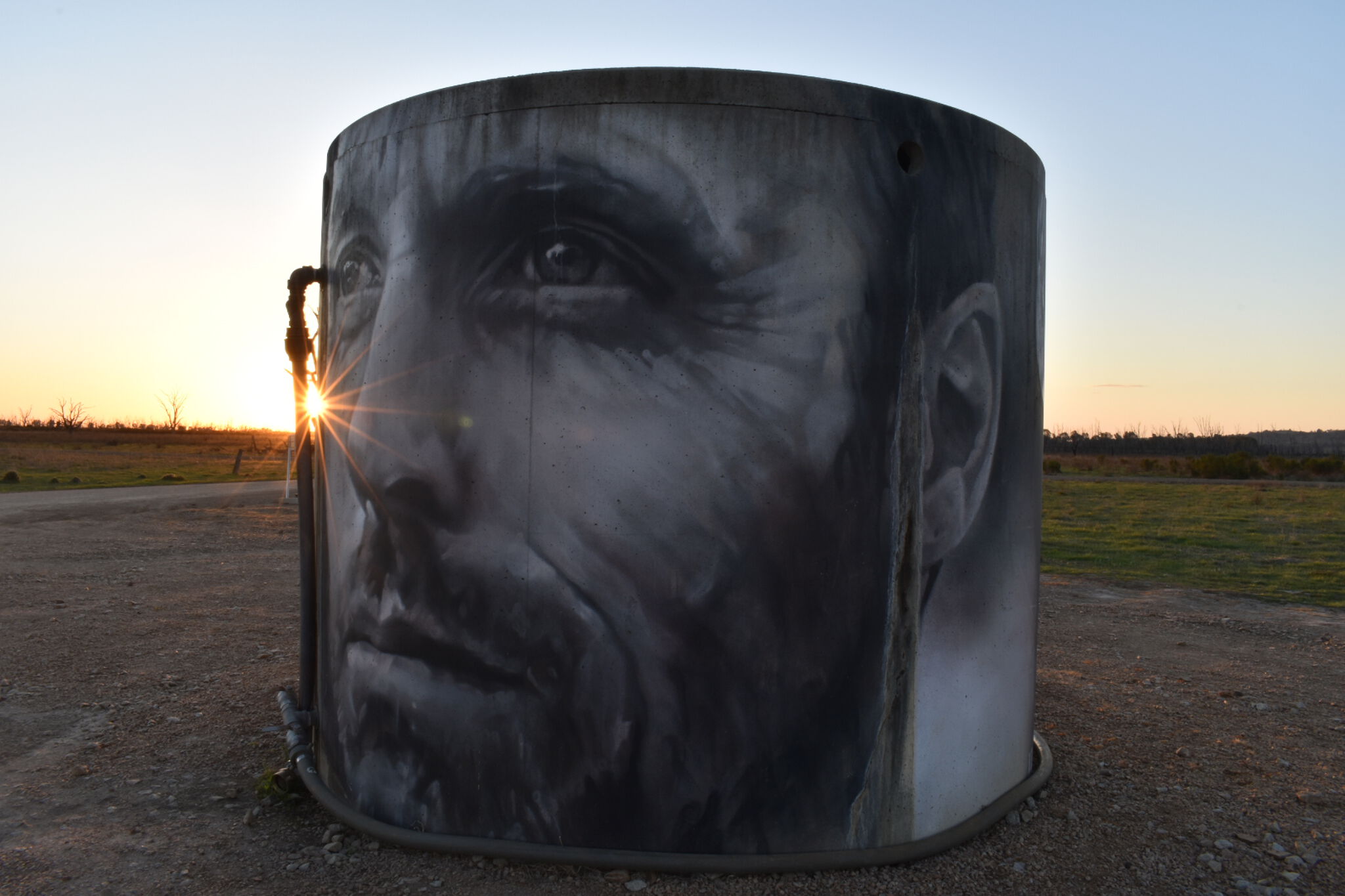 Guido van Helten&mdash;CFA Water Tank - Winton Wetlands