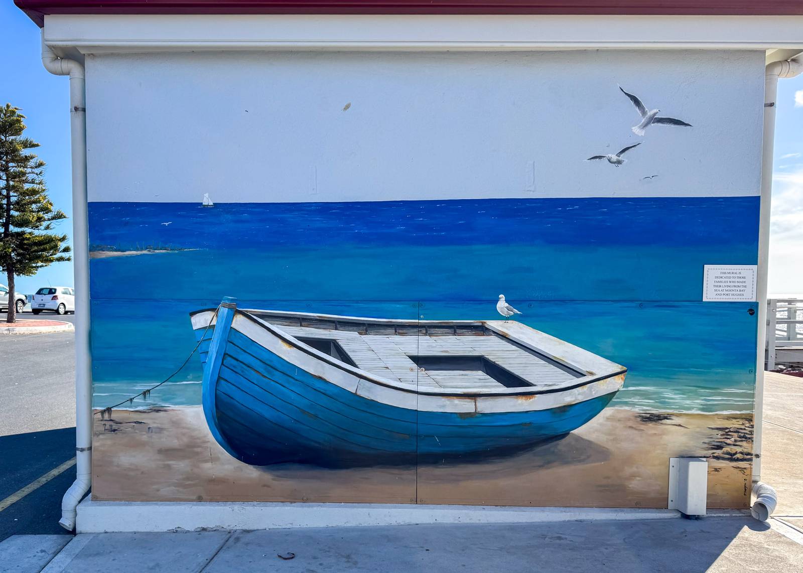 Steve Hudson&mdash;Moonta Bay Boat Mural