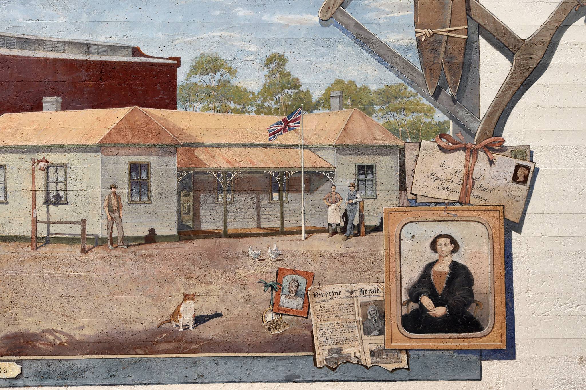 John Stevens&mdash;High Street Echuca & Wharf Masters House 1880s