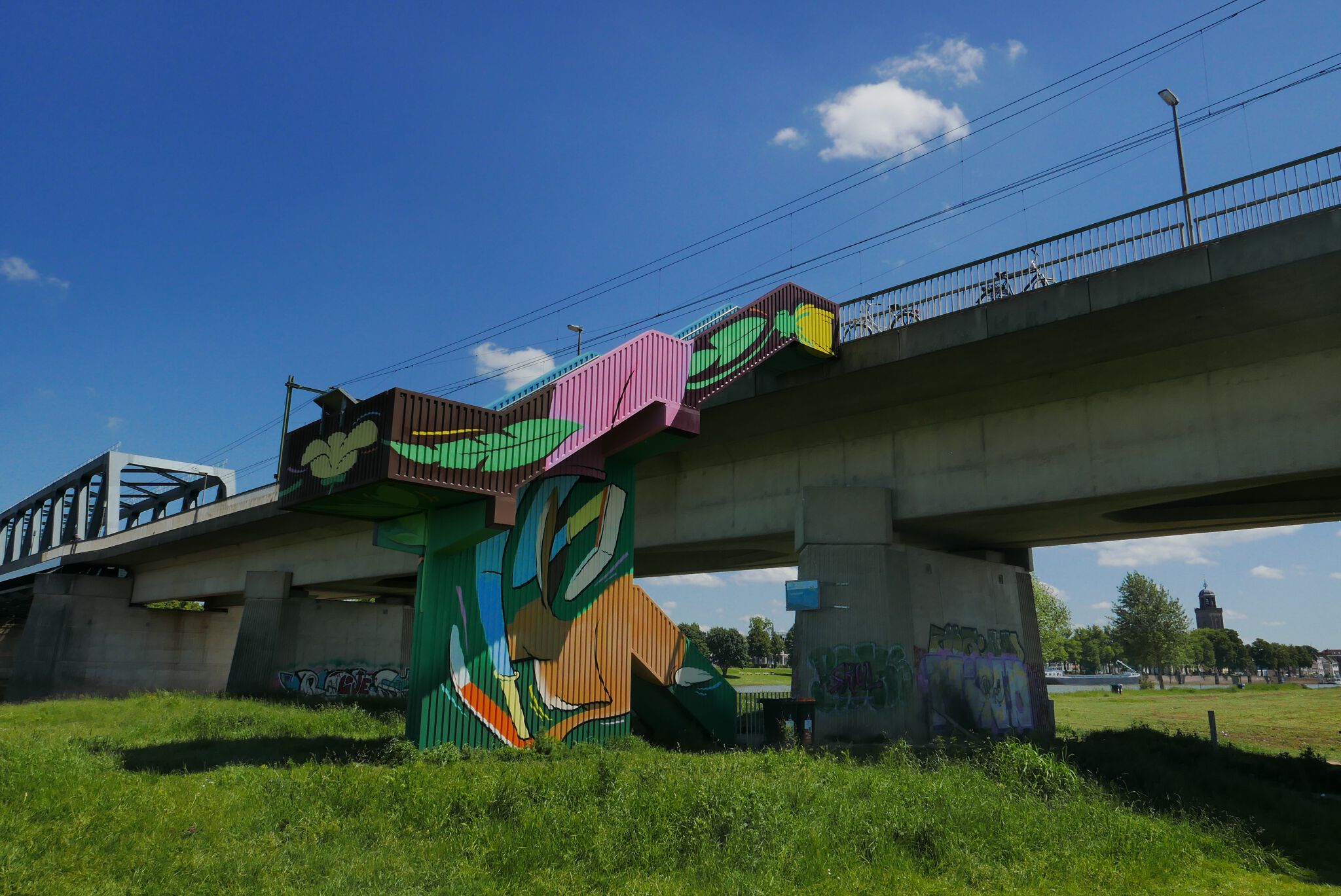 Danny Rumbl&mdash;Spoorbrugtrap Natuurpark Deventer IJsseloevers