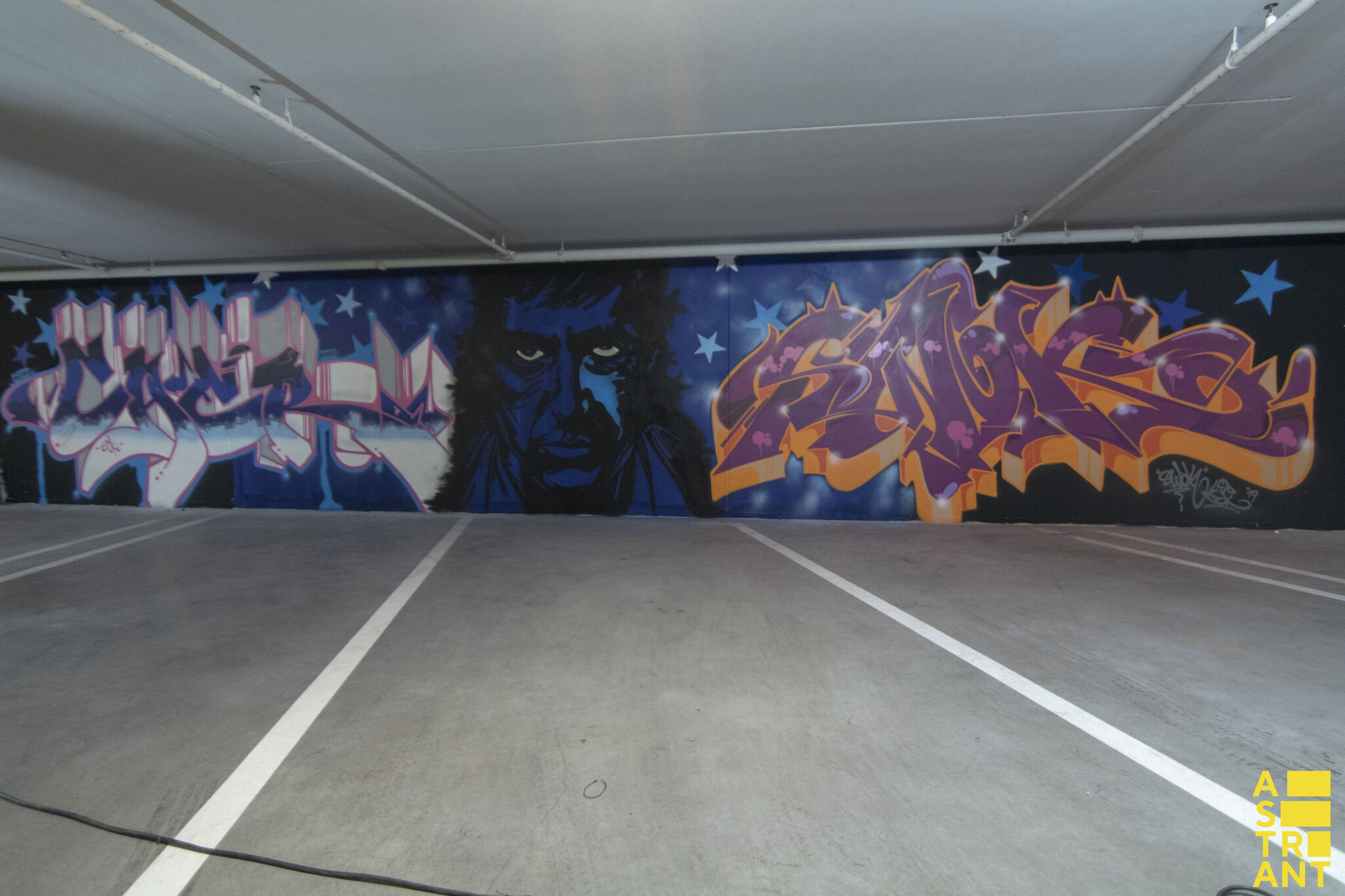 RoosArt_Paintings, The Combi Killers, combo, Edo Rath, ENigMa, LilMel, Verfbrigade, Nol, DuelOne&mdash;Pathe  Parkeergarage