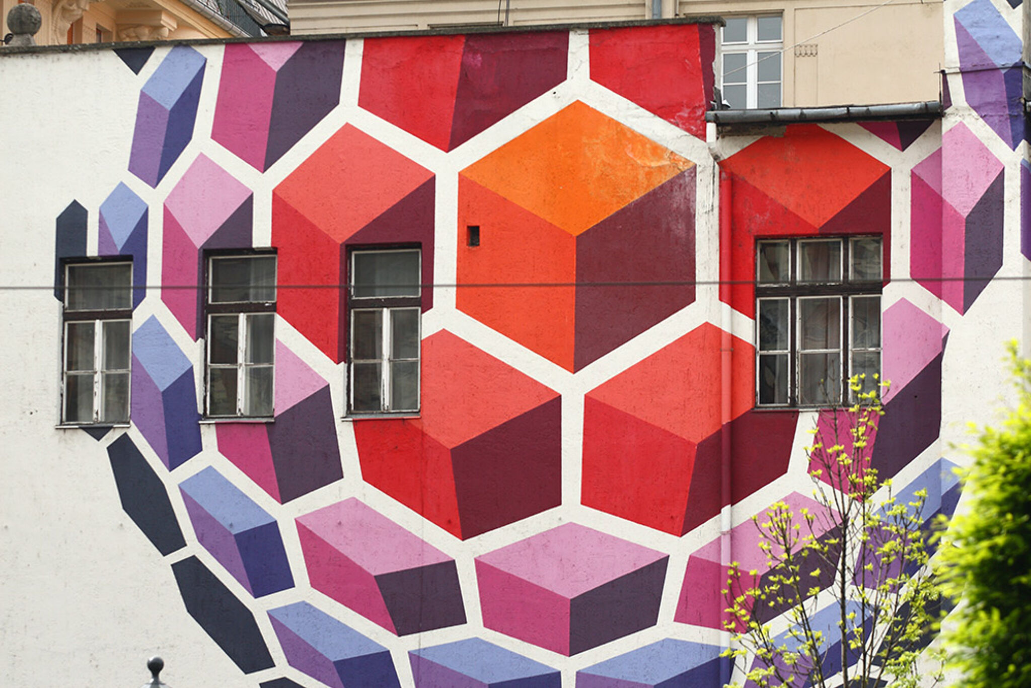 Rapa, Vegaz, Színes Város&mdash;Untitled (Vasarely fal)