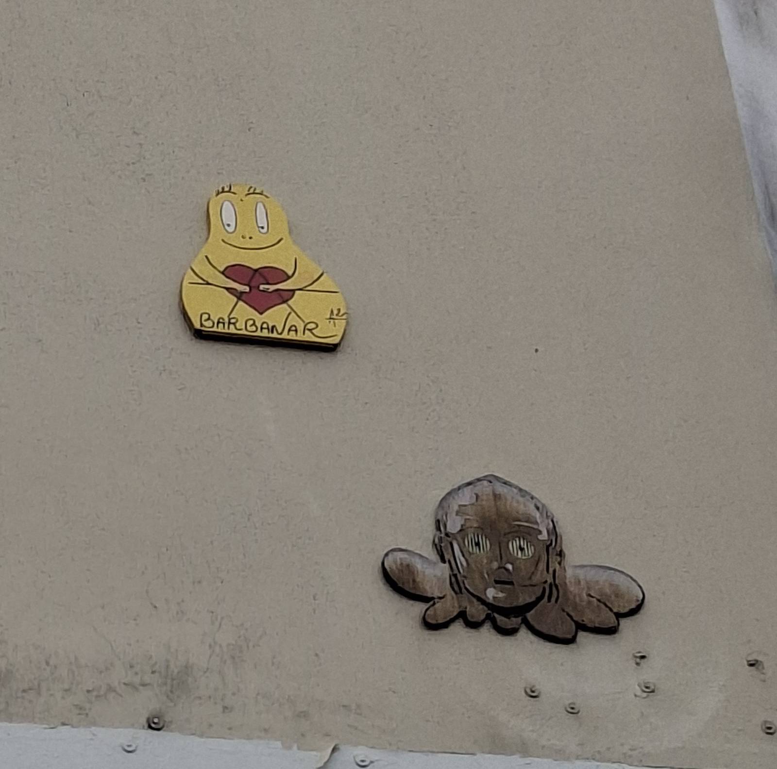 A2, GZUP_streetart&mdash;Barbanar jaune et C3Poctopus
