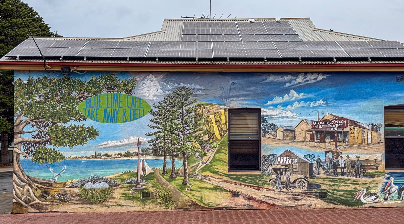 Anne Harris&mdash;Blue Lime Cafe Mural