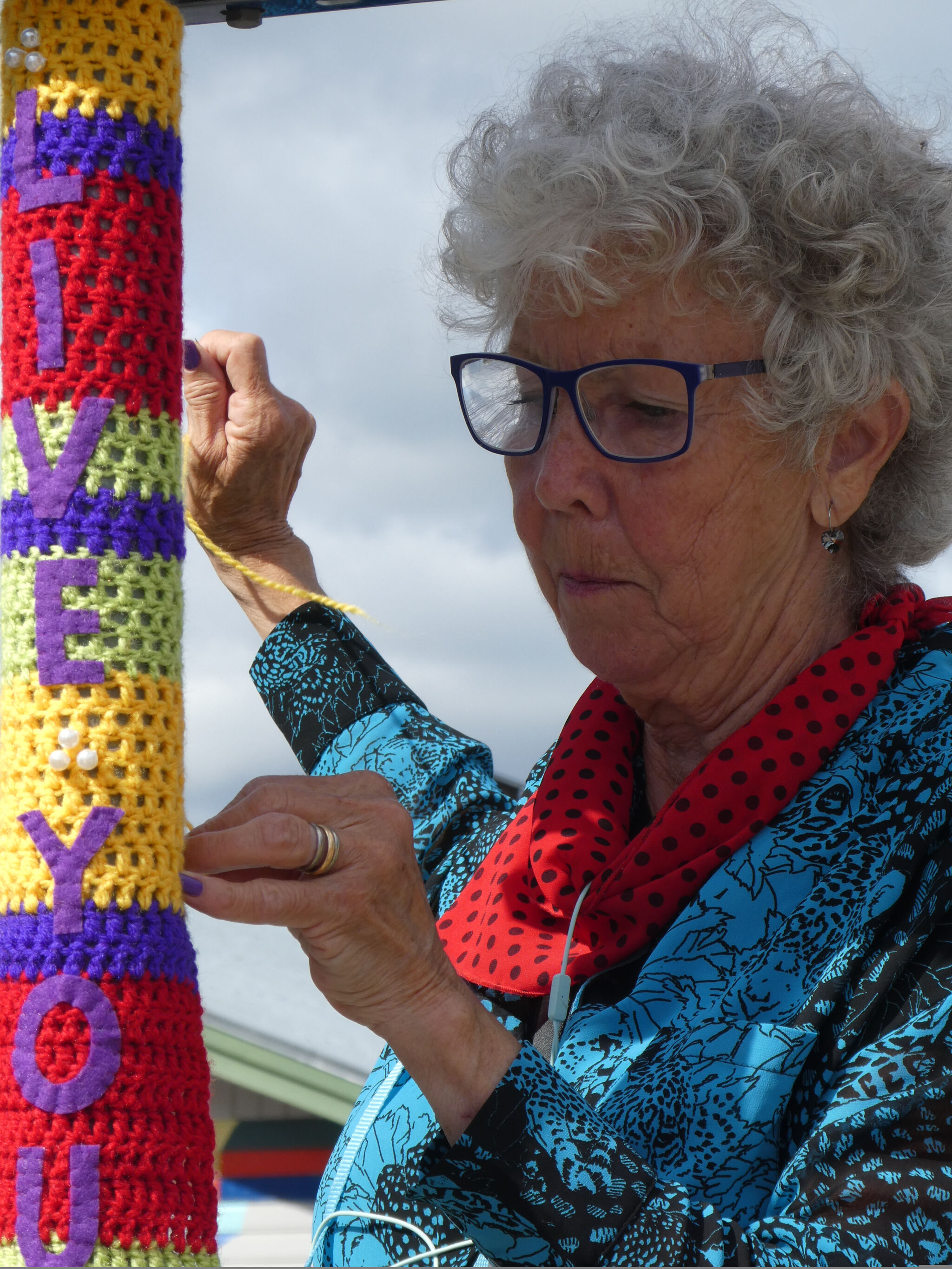 Lilac Lady&mdash;Yarn graffiti