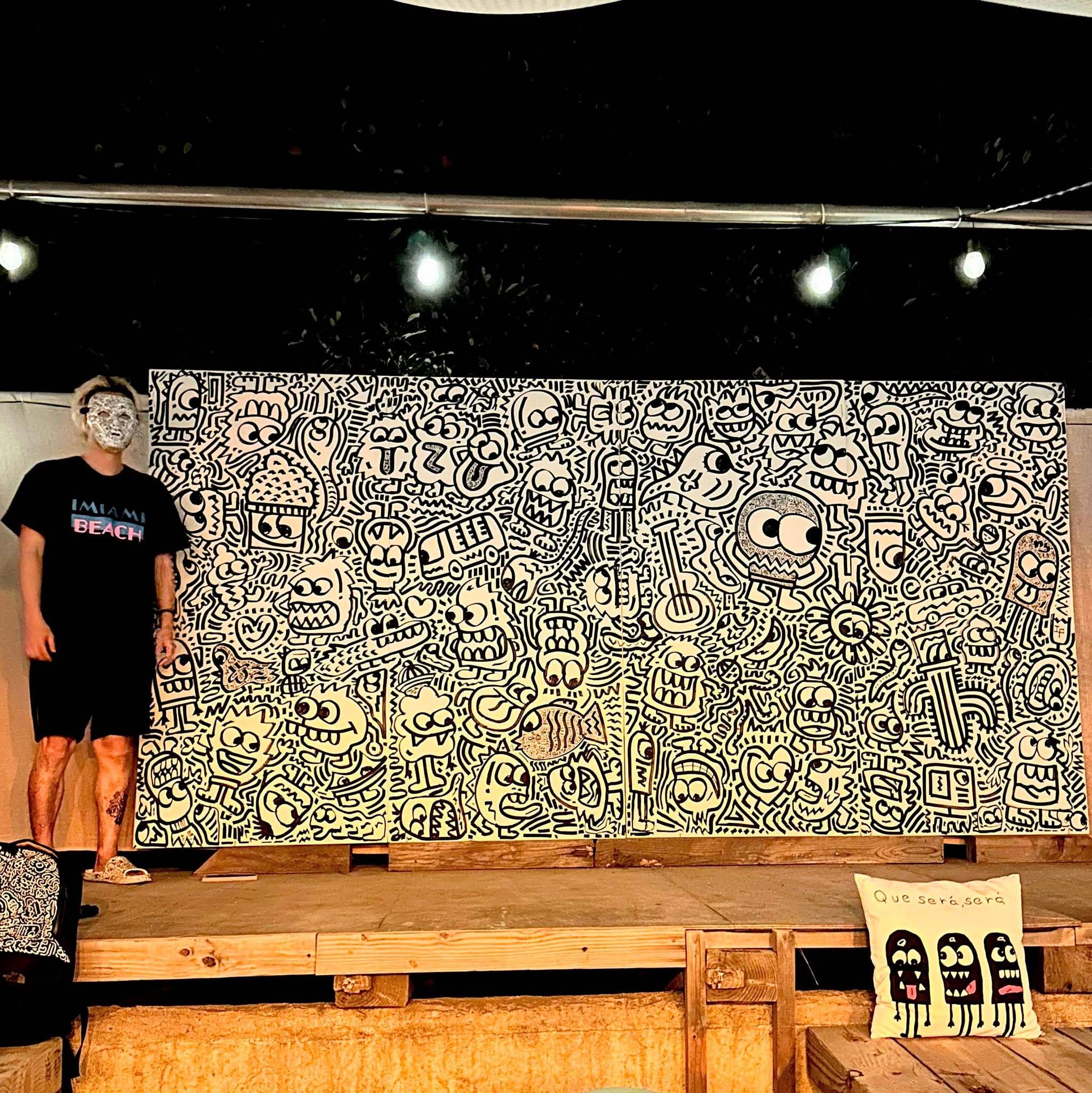 Unknown - Tokyo&mdash;Doodle beach house wall