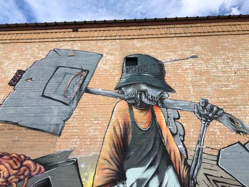 Mural dedicated to the San Antonio Spurs