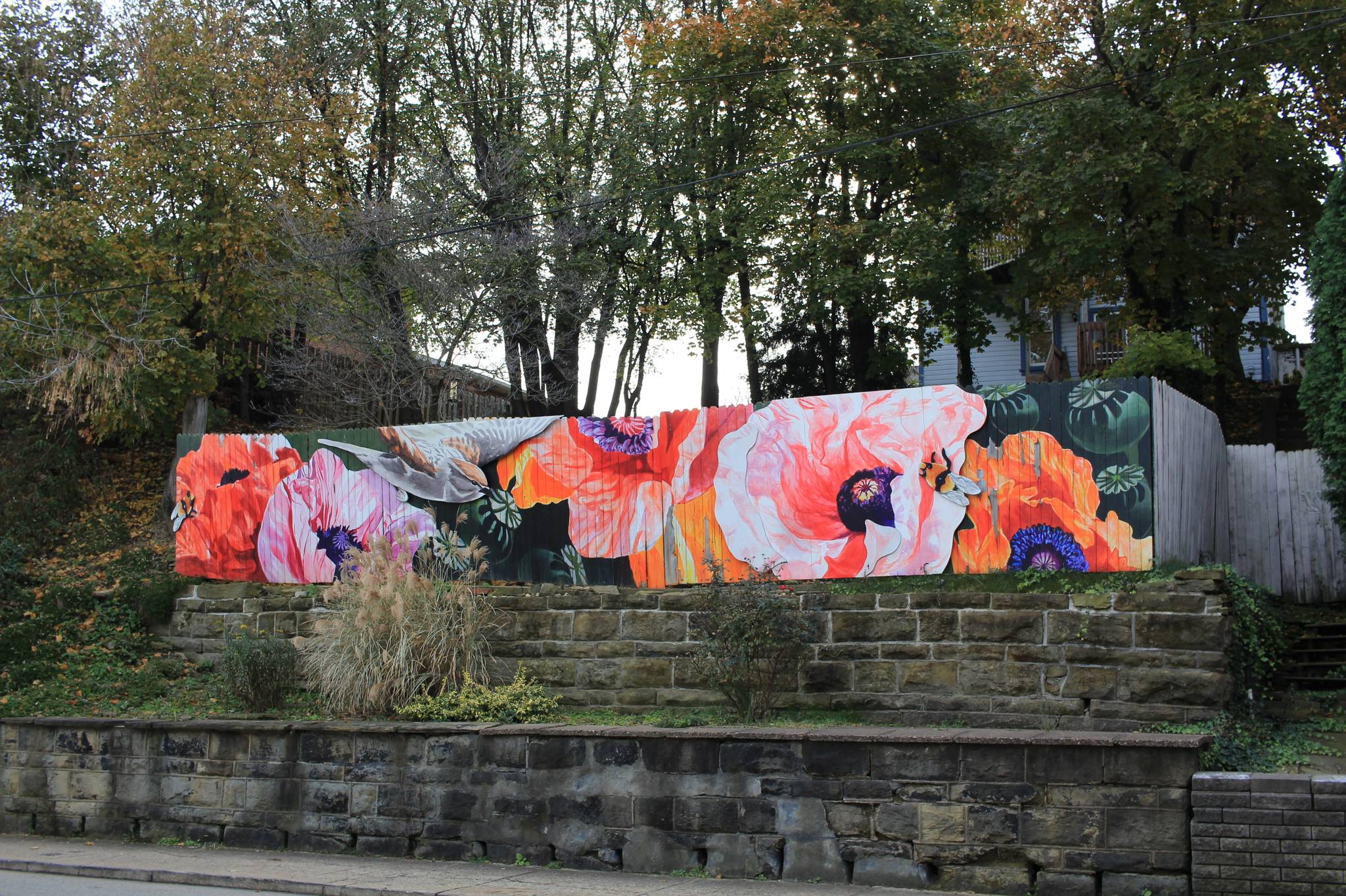 Ashley Hodder&mdash;Flowers, Birds and Bees Mural