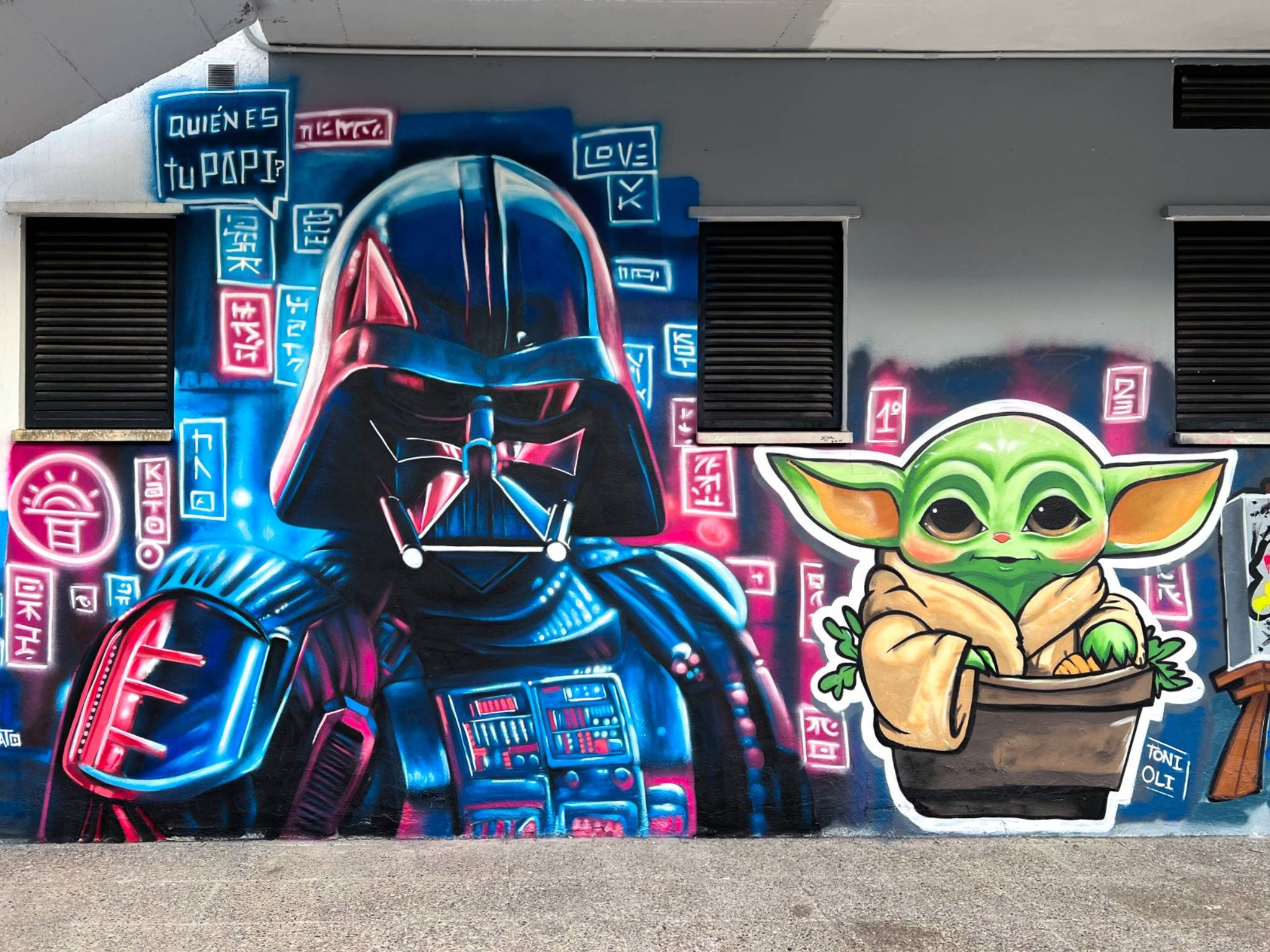 Kato, Nika, Kazok, Ruso Rie&mdash;Star War Mural