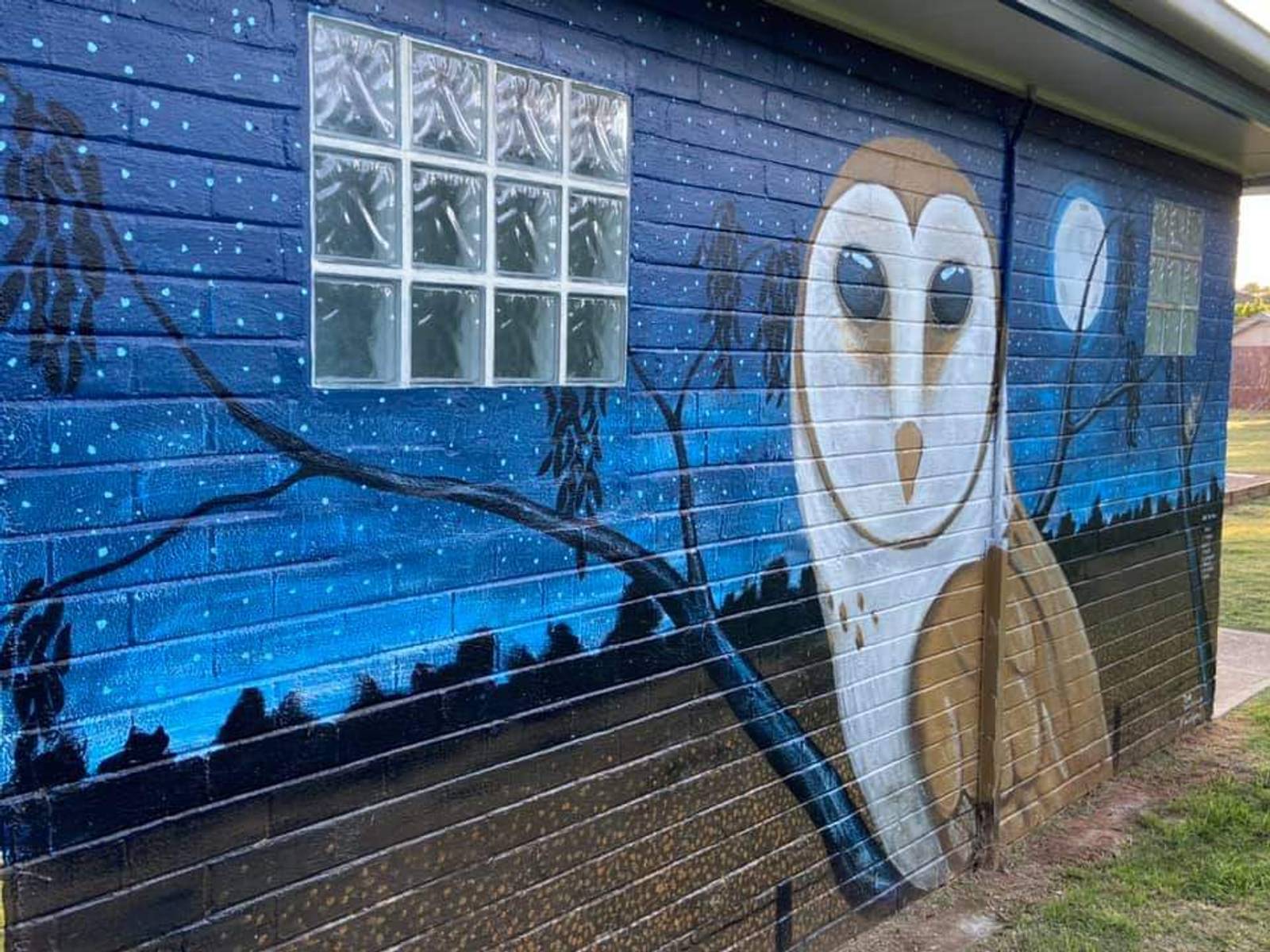 Tank Art&mdash;CR Wood Park Amenities Block Birds